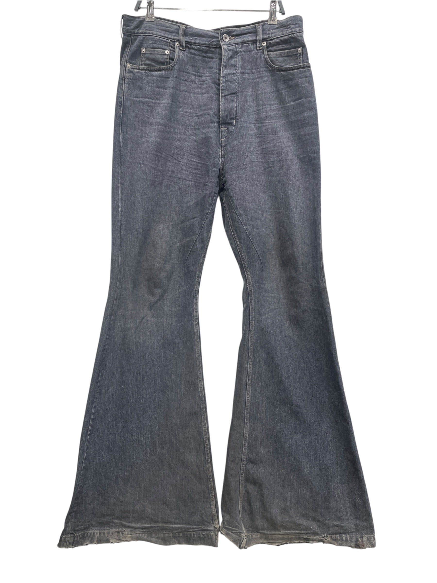 RICK OWENS DRKSHDW/Pants/34/Cotton/GRY/LIDO LARRY FLARE FIT view 1
