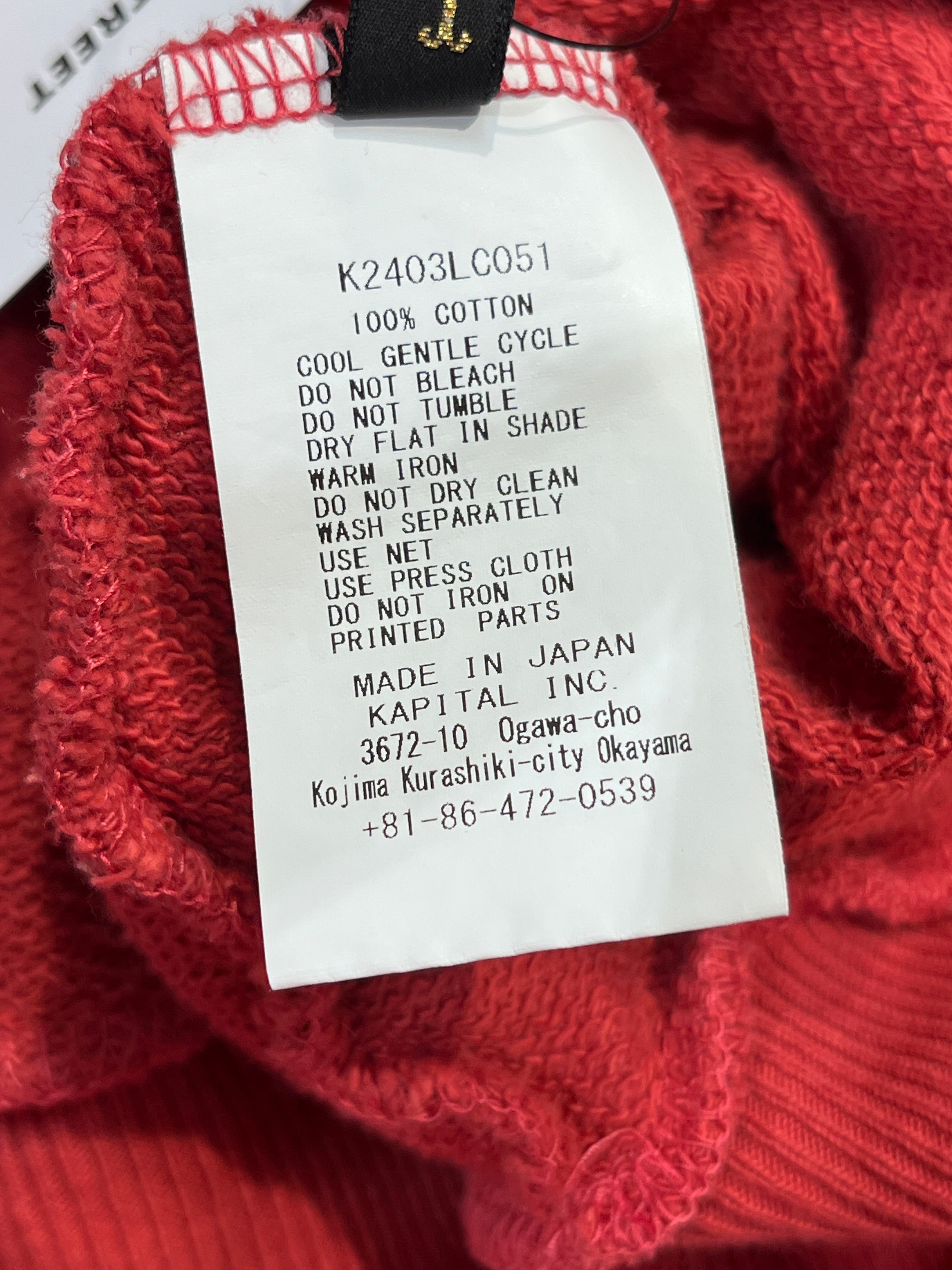 KAPITAL/Hoodie/3/Border/Cotton/RED/SWT Knit Marionette view 4