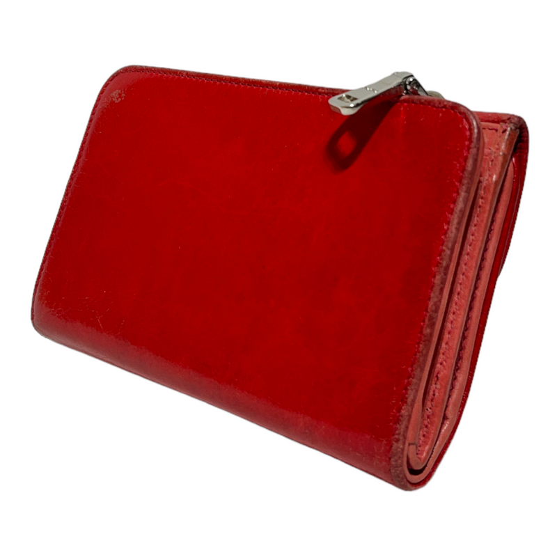 MIU MIU/Trifold Wallet/Leather/RED/LONG RIBBON TRIFOLD