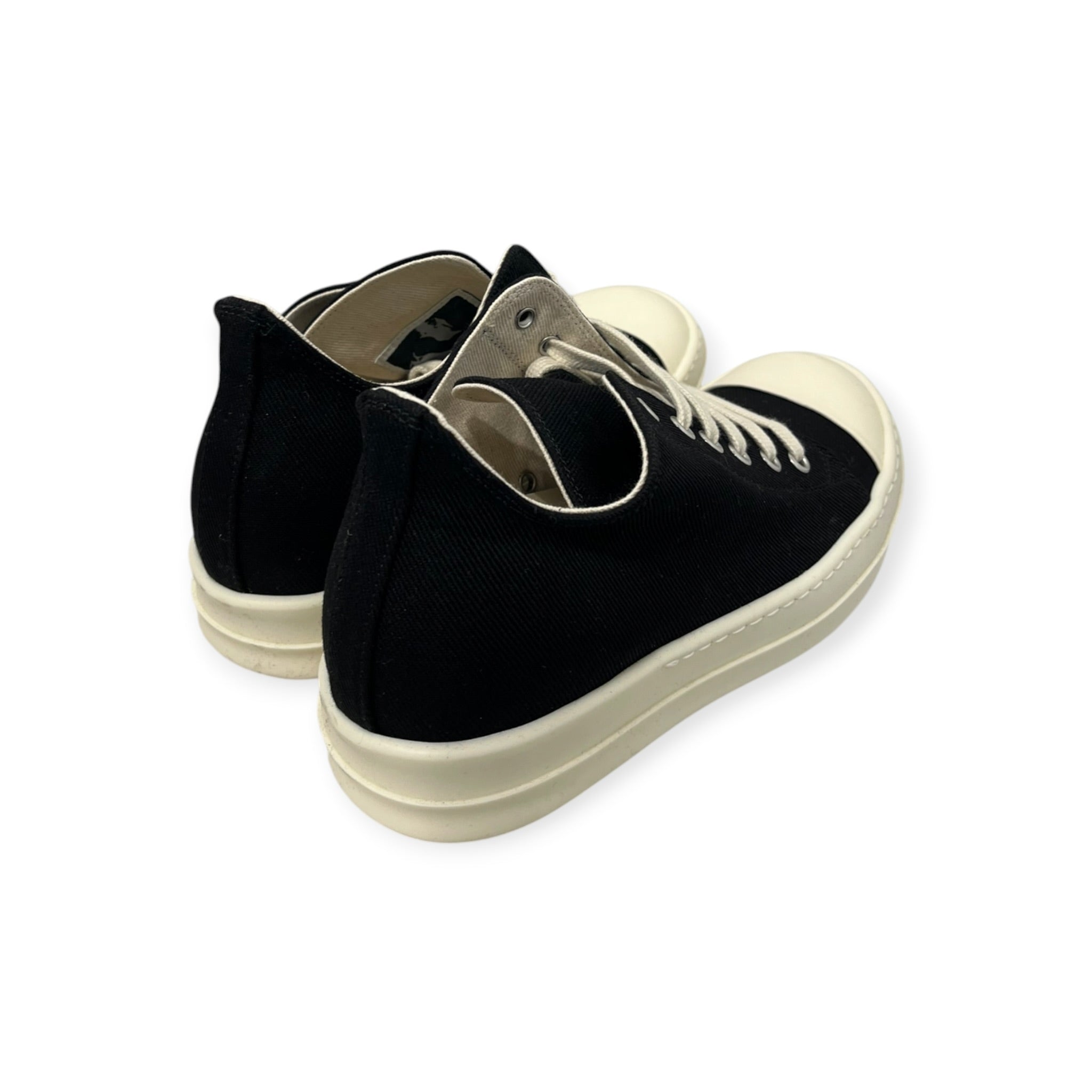 RICK OWENS DRKSHDW/Low-Sneakers/EU 38/Cotton/BLK/low top ramones black milk view 7
