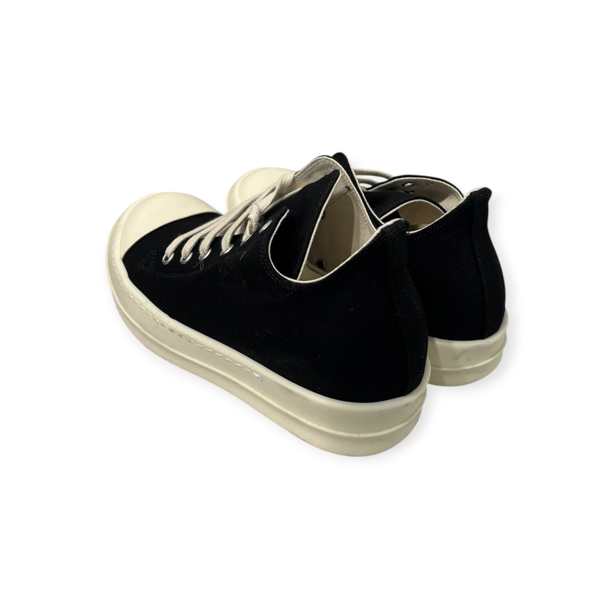 RICK OWENS DRKSHDW/Low-Sneakers/EU 38/Cotton/BLK/low top ramones black milk view 3