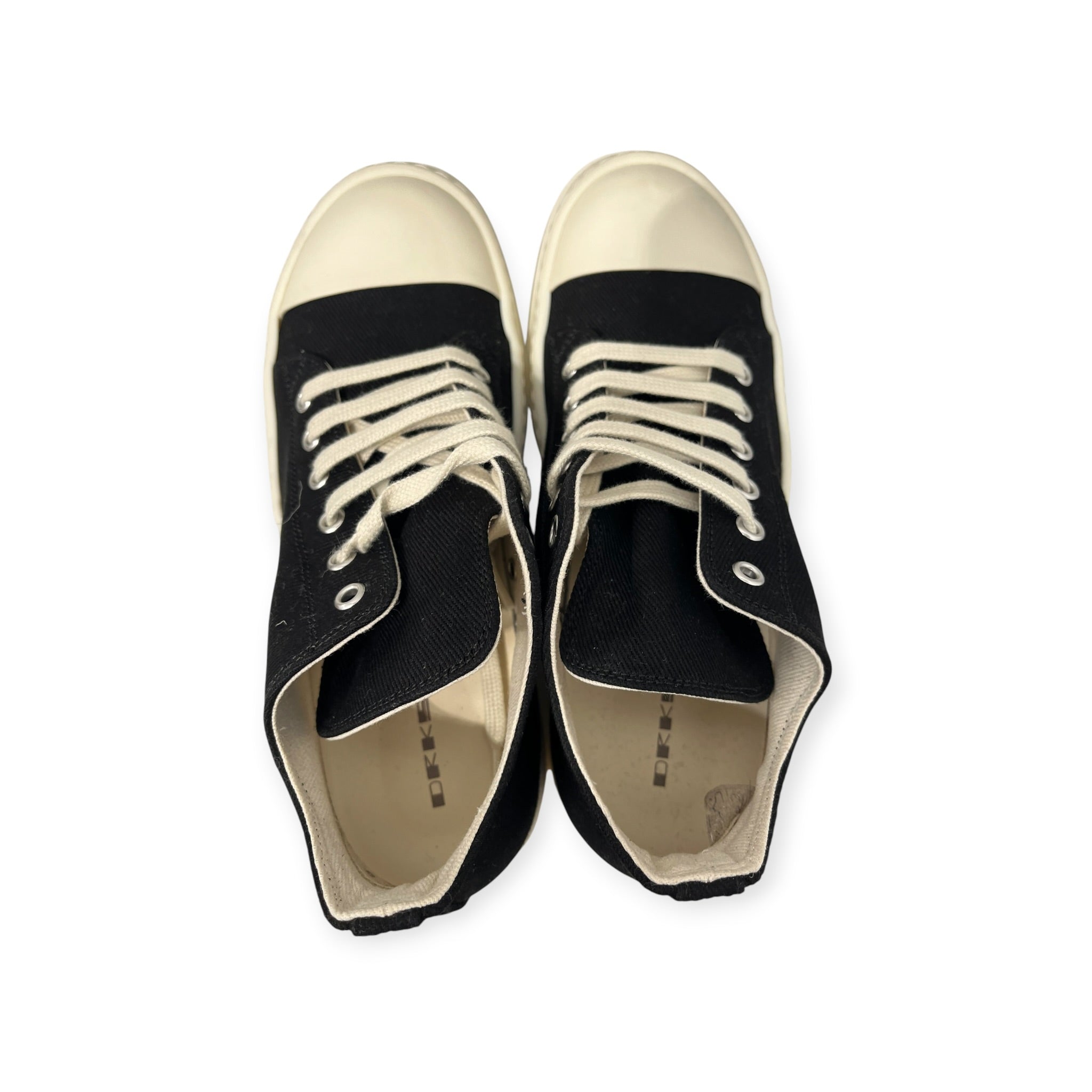 RICK OWENS DRKSHDW/Low-Sneakers/EU 38/Cotton/BLK/low top ramones black milk view 5