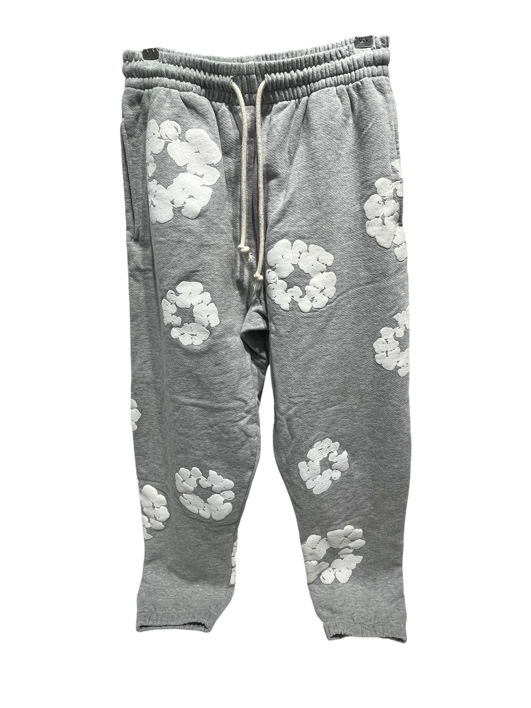 DENIM TEARS/Pants/S/Cotton/GRY/Graphic/jogger sweatpants view 1
