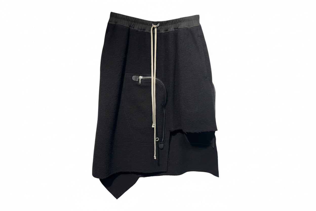 Rick Owens/Skirt/L/Wool/BLK/ view 1