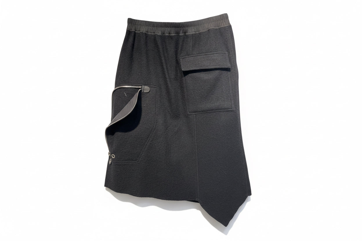Rick Owens/Skirt/L/Wool/BLK/ view 2