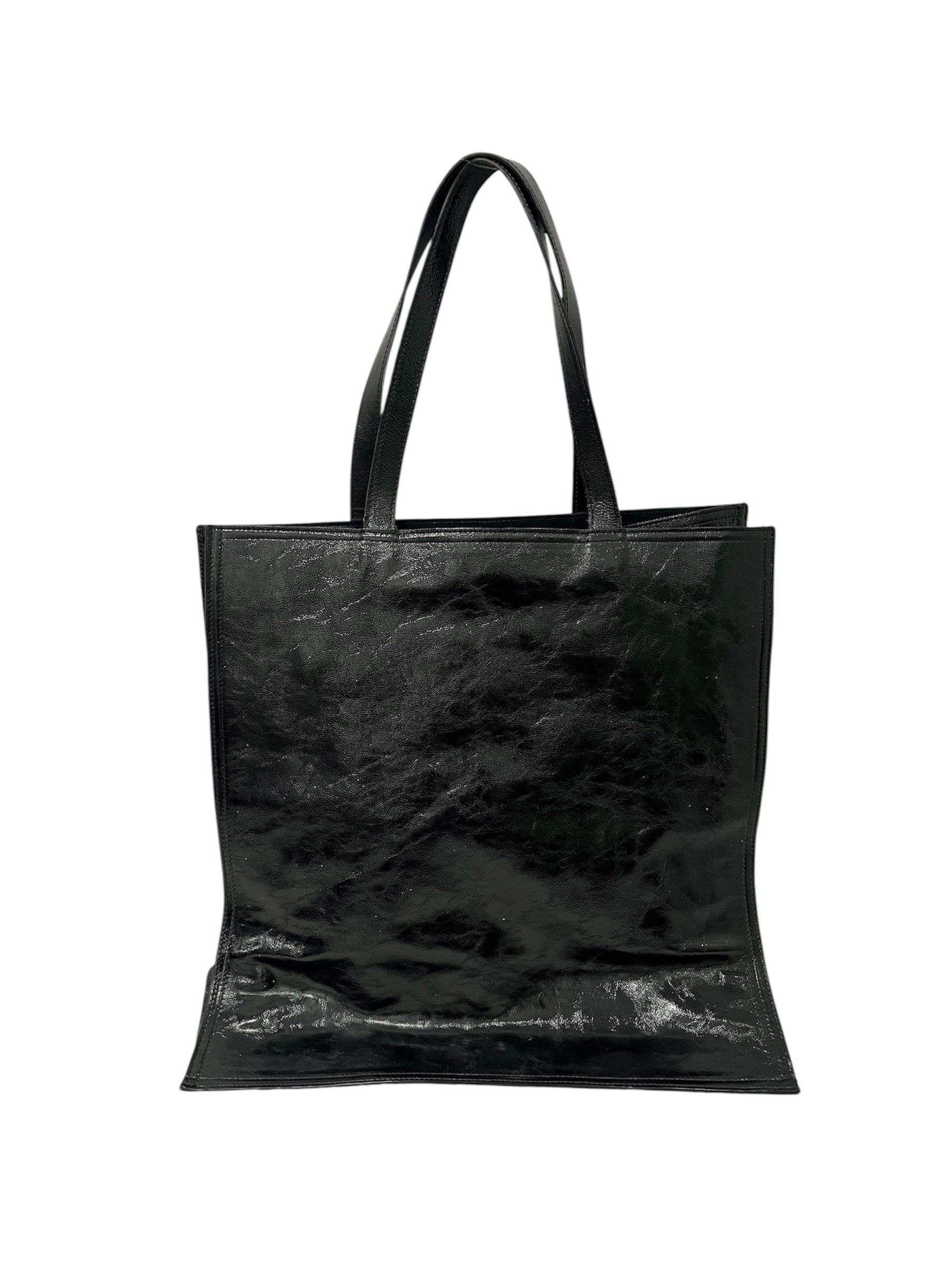 YVES SAINT LAURENT/Tote Bag/Leather/BLK/PATENT LEATHER TOTE view 2