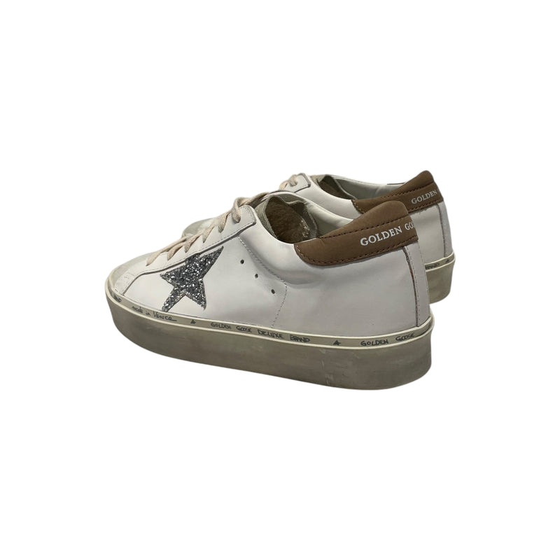 GOLDEN GOOSE/Low-Sneakers/EU 39/Glitter/Leather/WHT/hi star