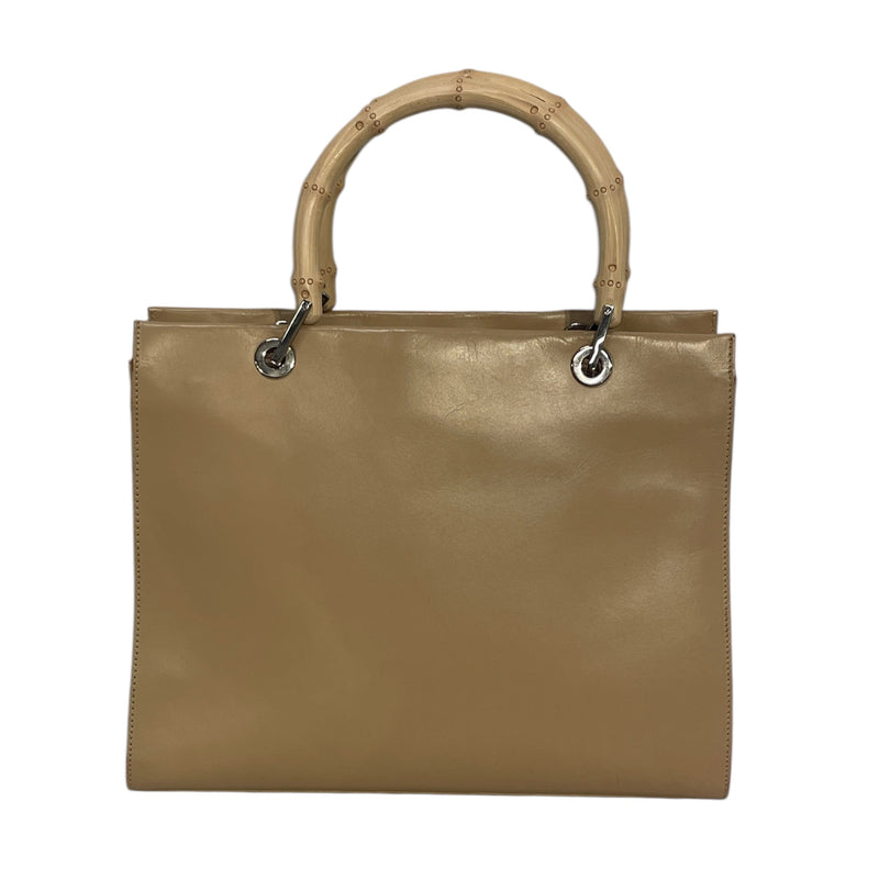 GUCCI/Tote Bag/Leather/BEG/BAMBOO PRIMA DONNA