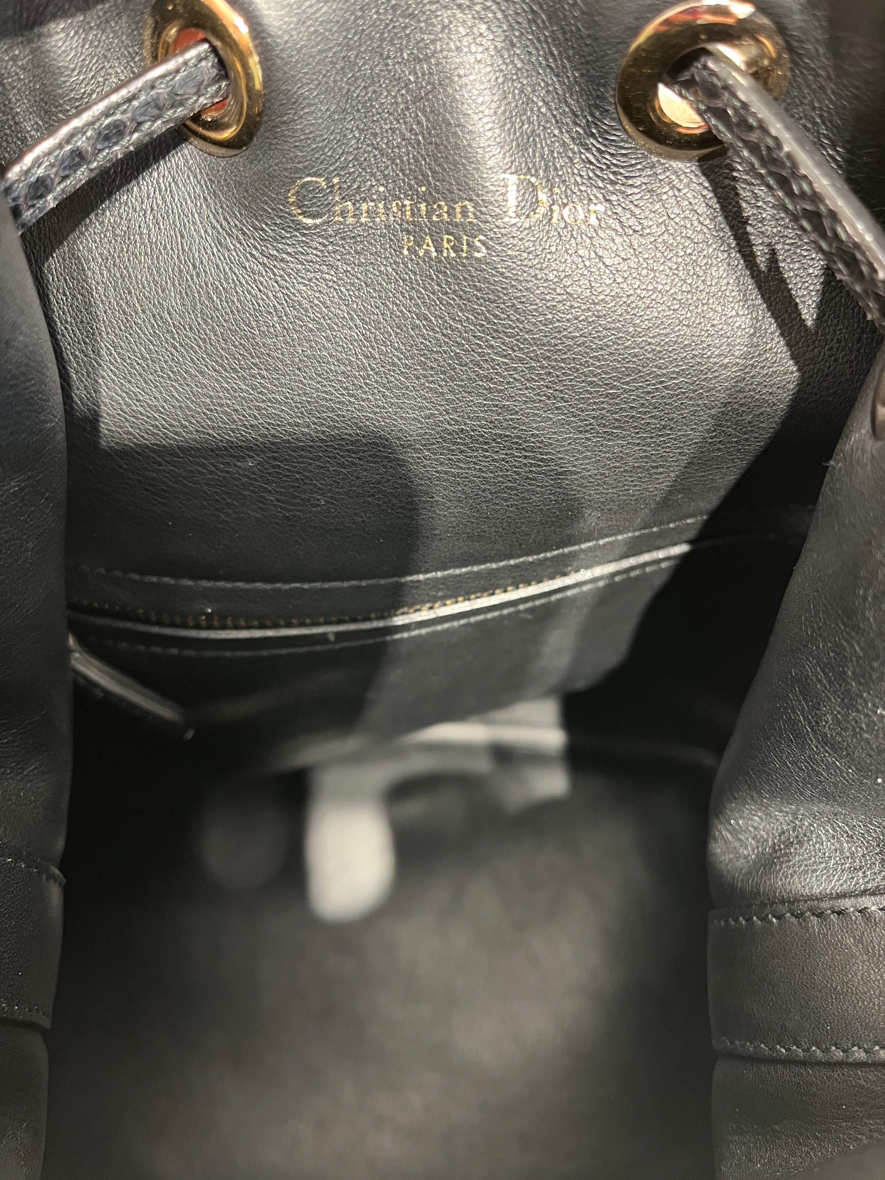 Christian Dior/Pouch/BLK/PYTHON view 5