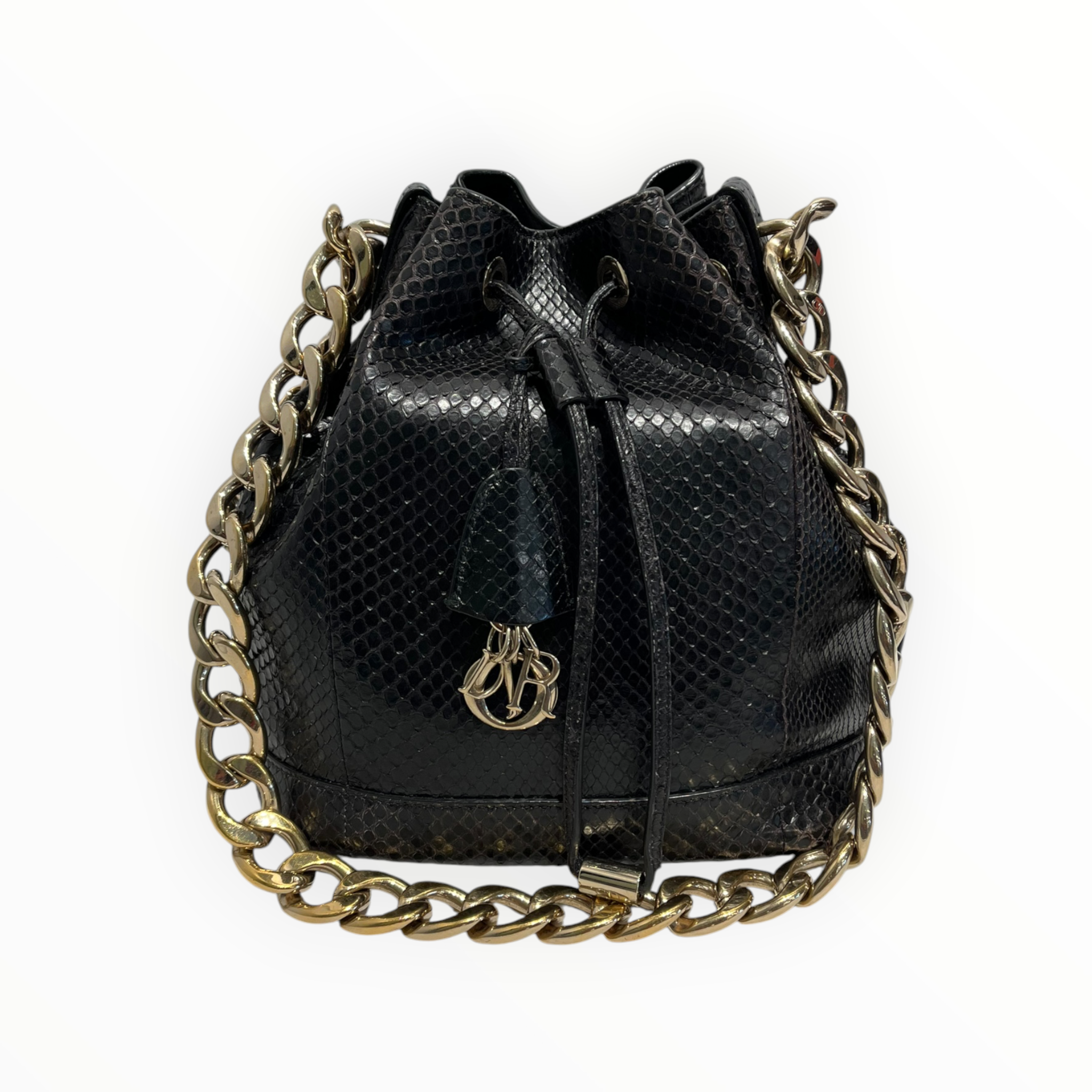 Christian Dior/Pouch/BLK/PYTHON view 2