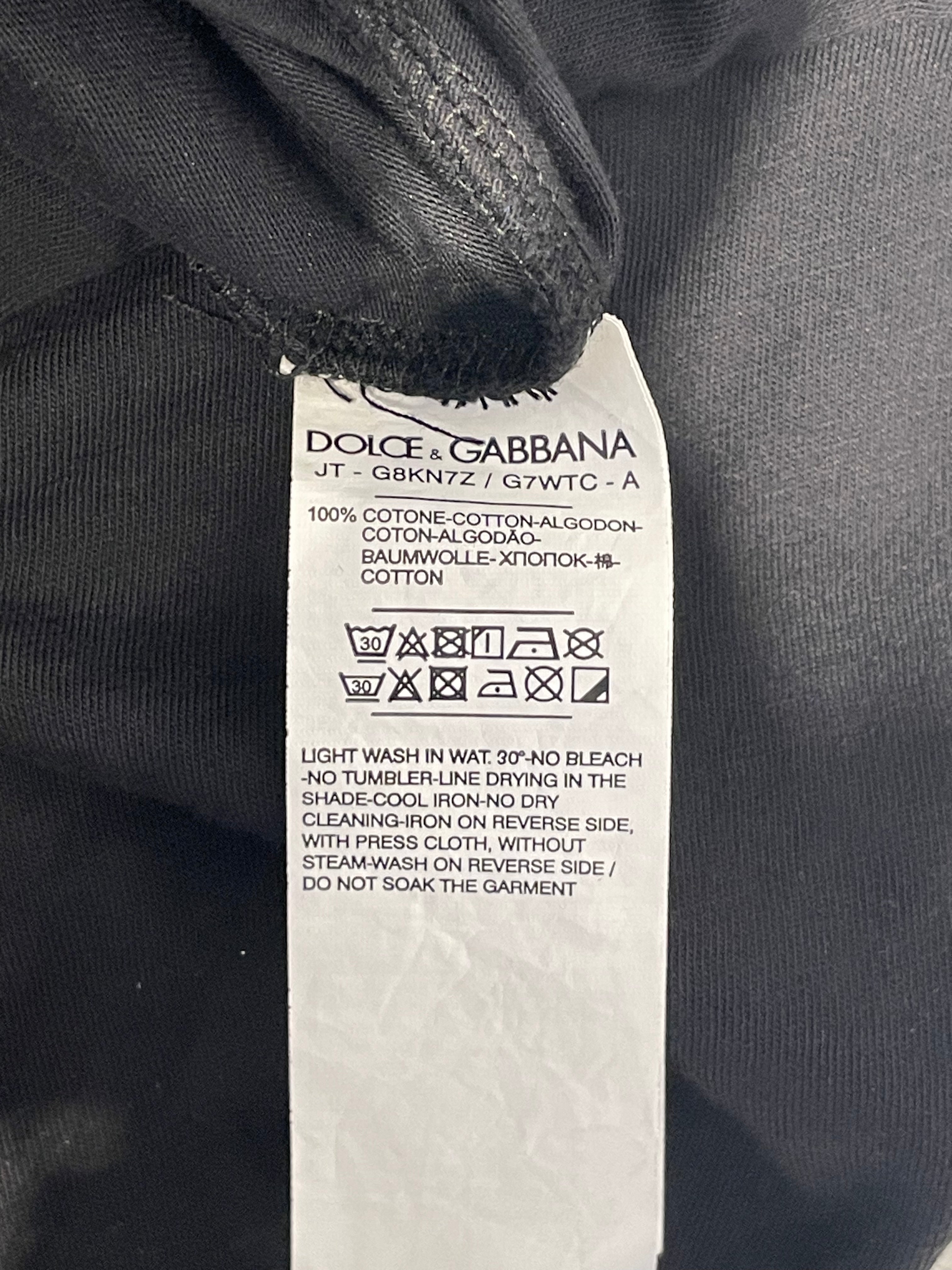 DOLCE&GABBANA/T-Shirt/XL/Cotton/BLK/Crwn Logo Tee view 4