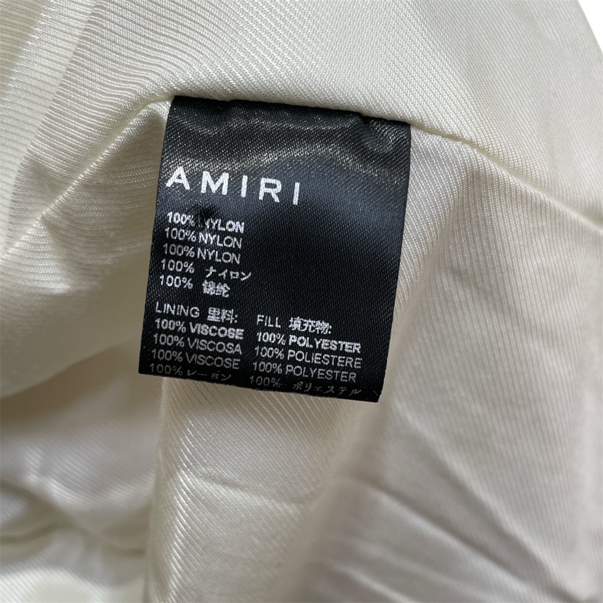 AMIRI/Coat/38/Nylon/IVR/Single Breasted/Made in Italy view 4
