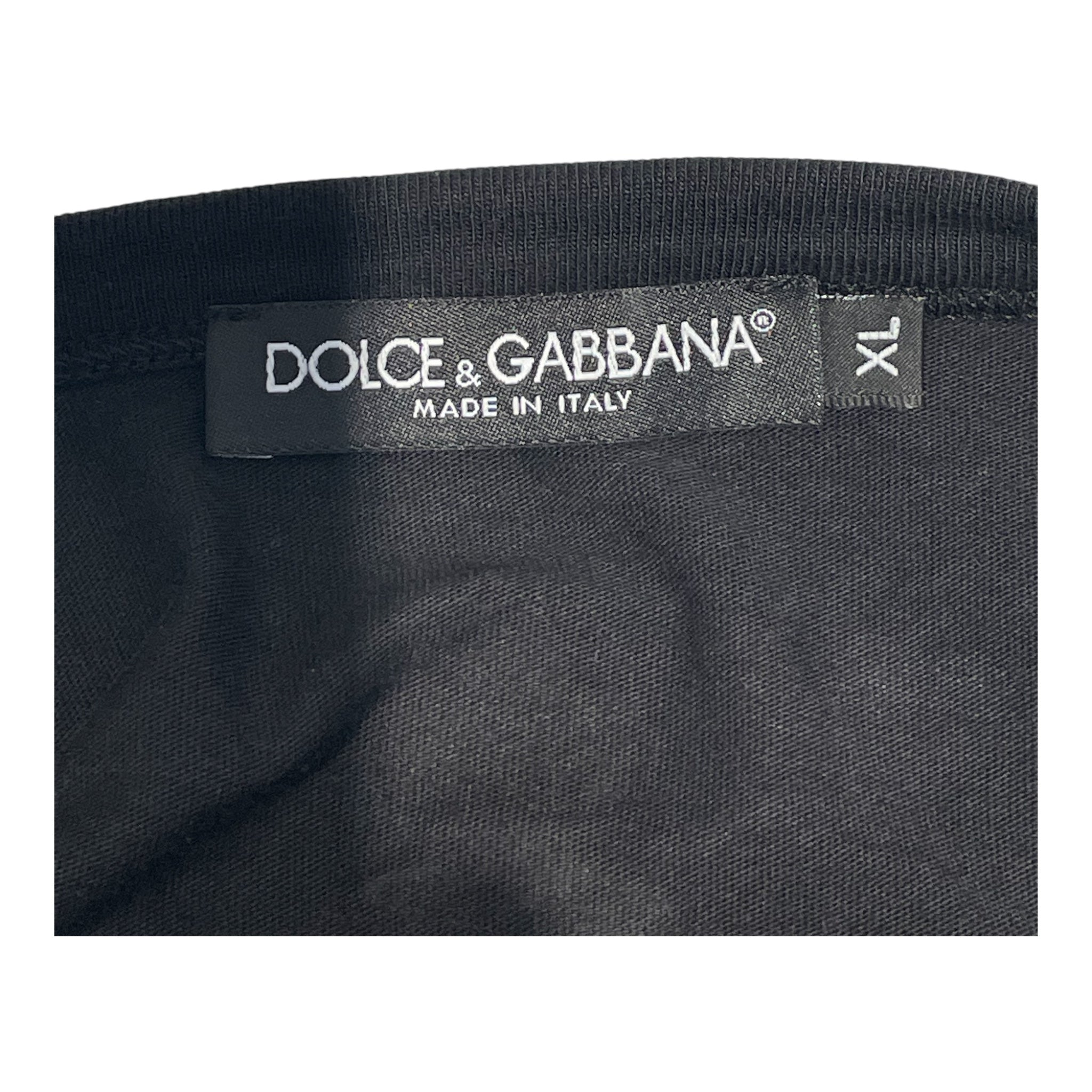 DOLCE&GABBANA/T-Shirt/XL/Cotton/BLK/Crwn Logo Tee view 3