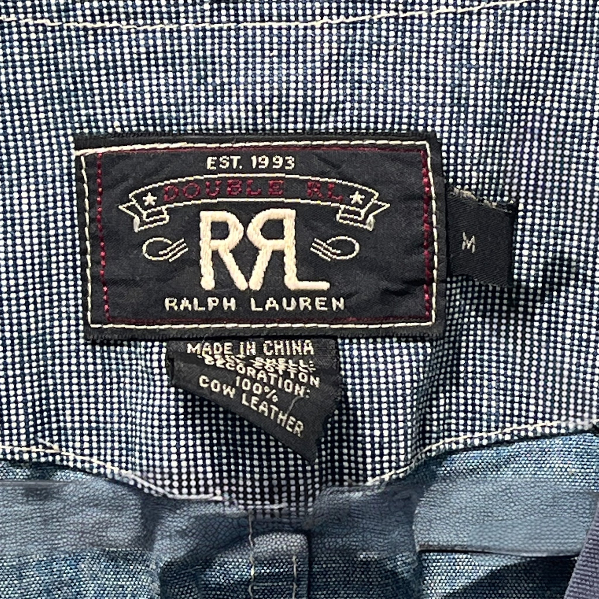 RRL/Vest/M/Stripe/Cotton/NVY/Back Buckle/4 pocket nwt stripe front view 6