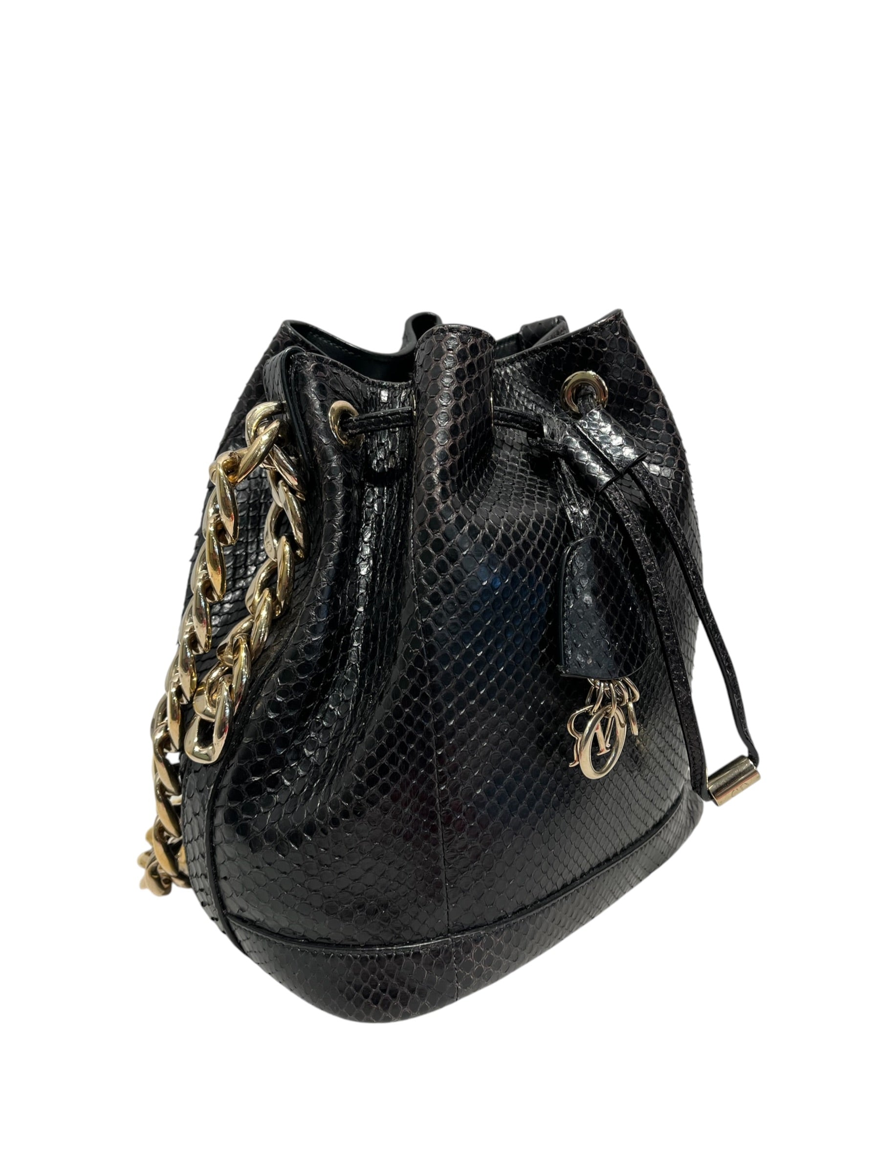 Christian Dior/Pouch/BLK/PYTHON view 1