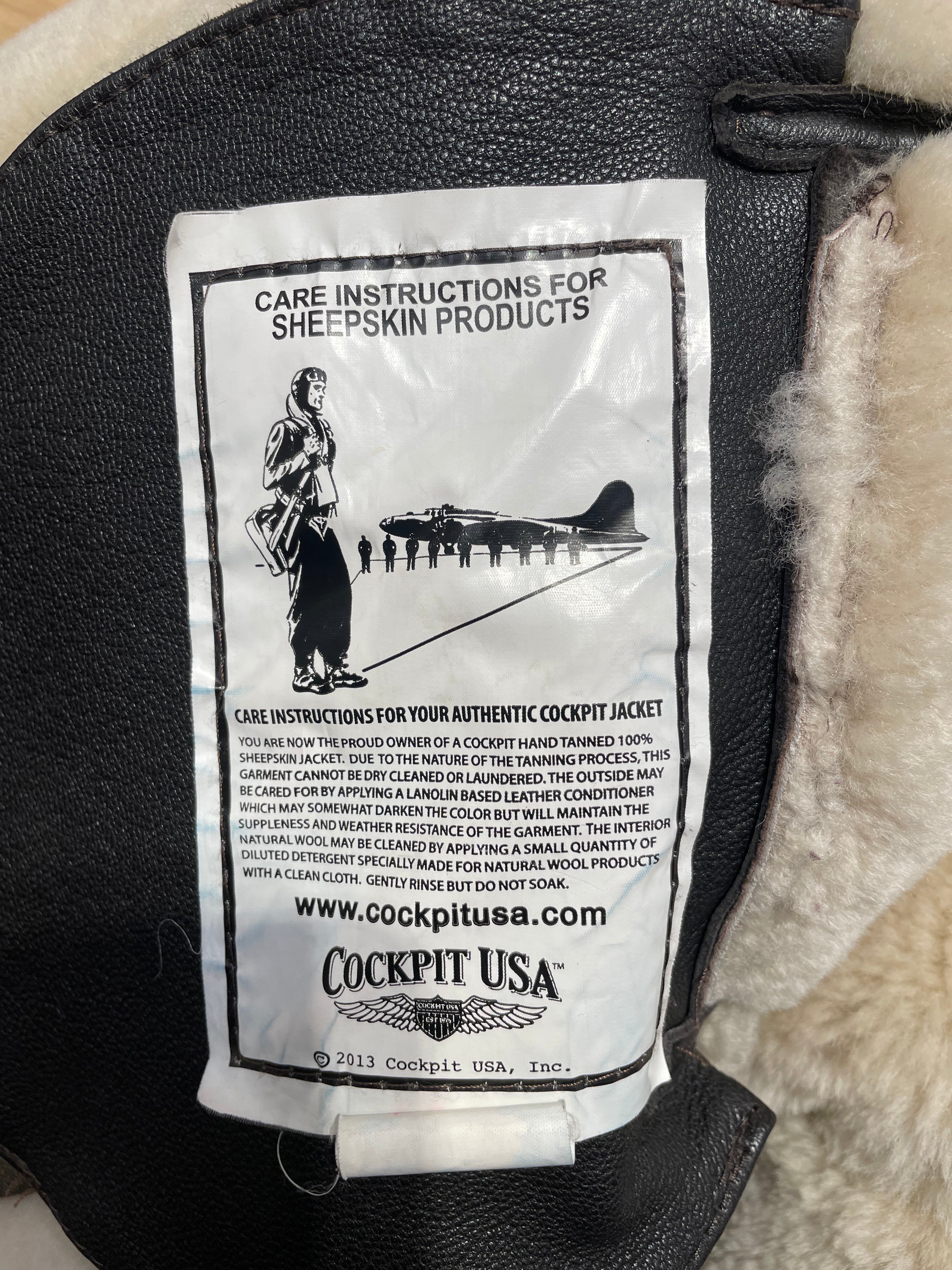 COCKPIT USA/Flight Jkt/XL/Sheepskin/BRW/B-3 Bomber view 4