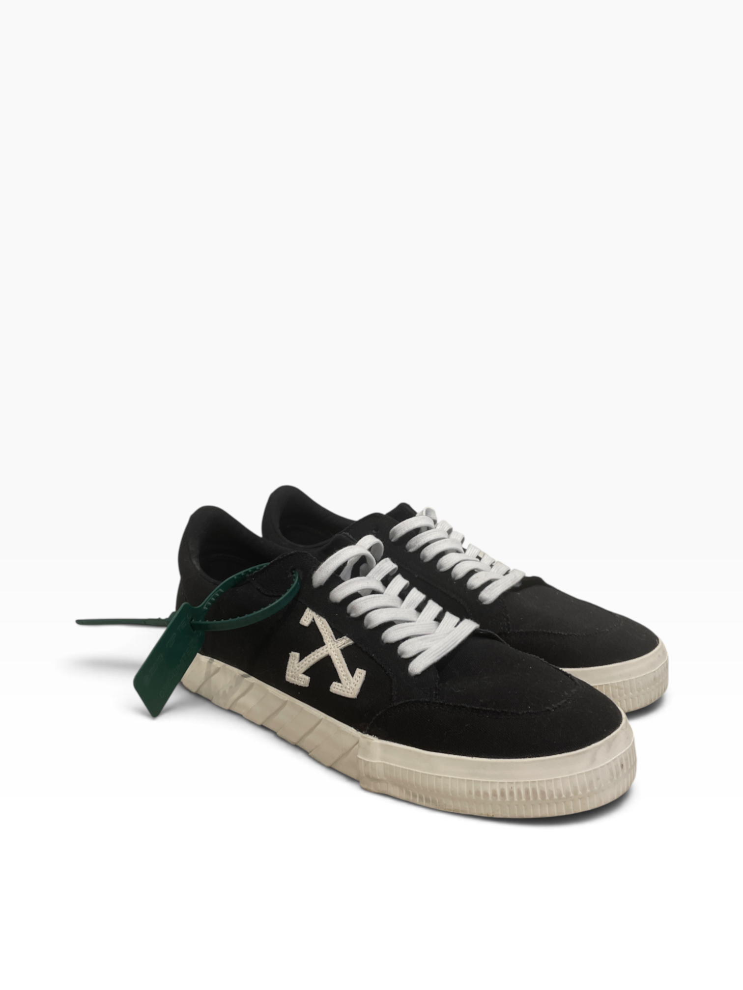 OFF-WHITE/Low-Sneakers/EU 44/Cotton/BLK/vulcanized view 1