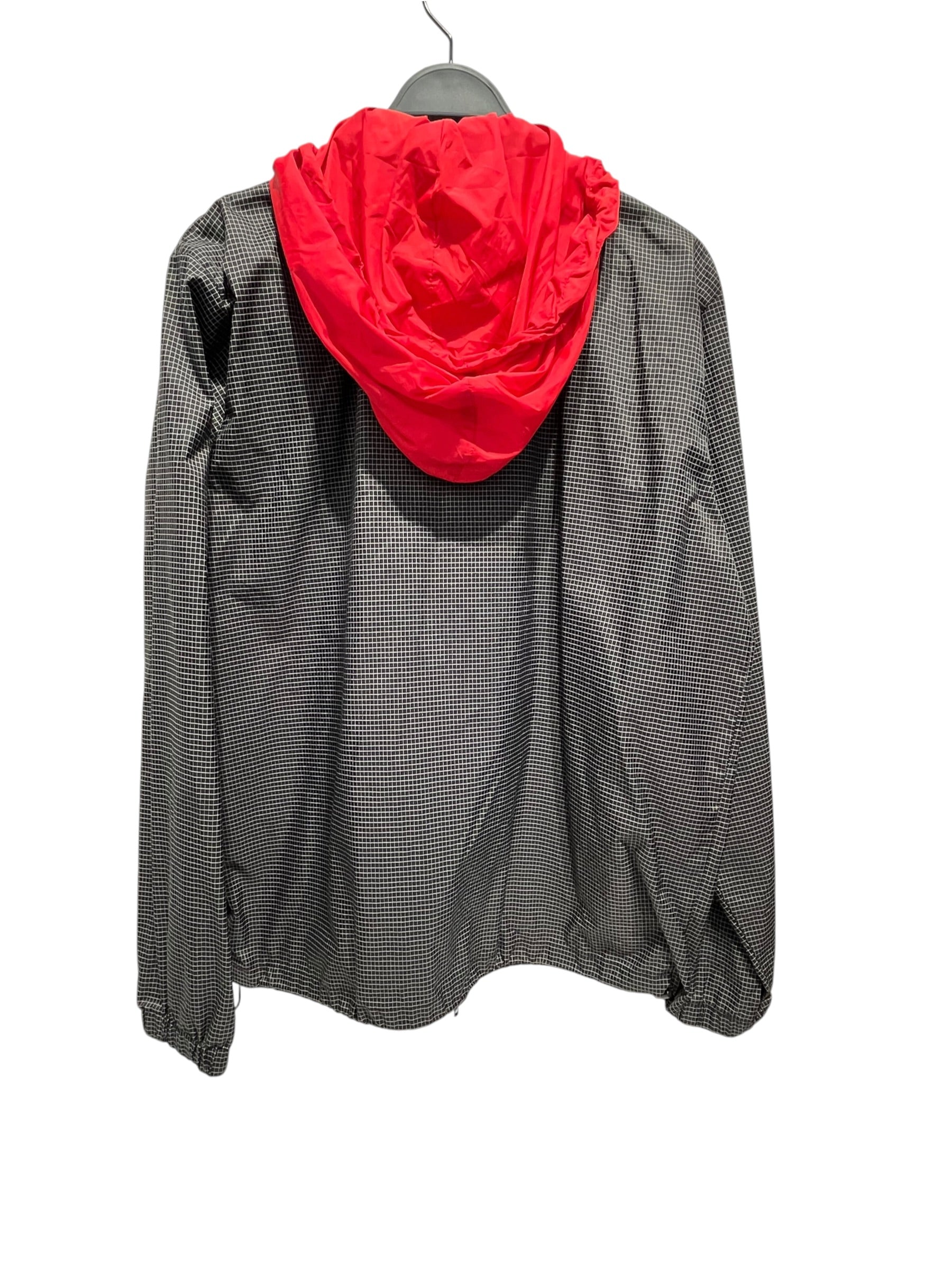 OCTOBERS VERY OWN(OVO)/Windbreaker/XL/Nylon/BLK/Plaid/red hoodie black & white owl view 2