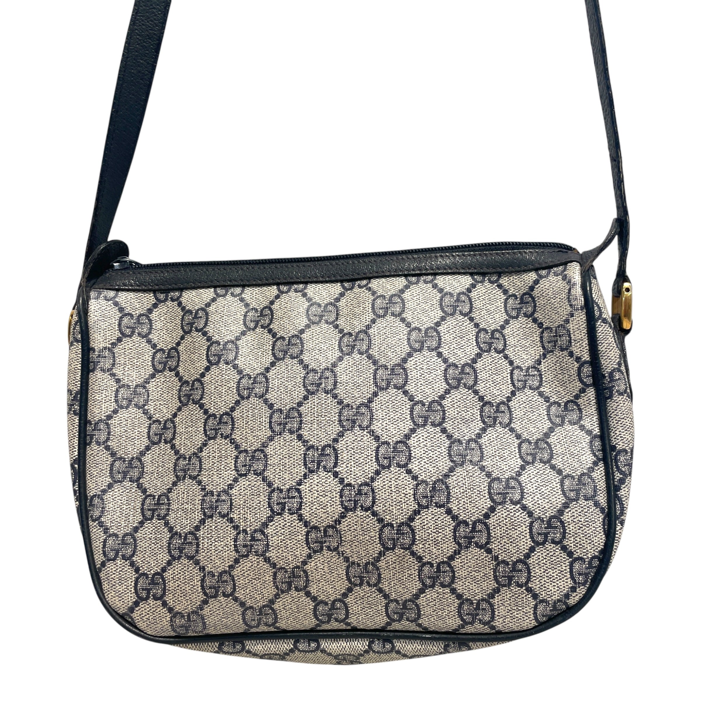 GUCCI/Cross Body Bag/Monogram/Leather/NVY/GG Supreme Monogram Zip Bag view 5