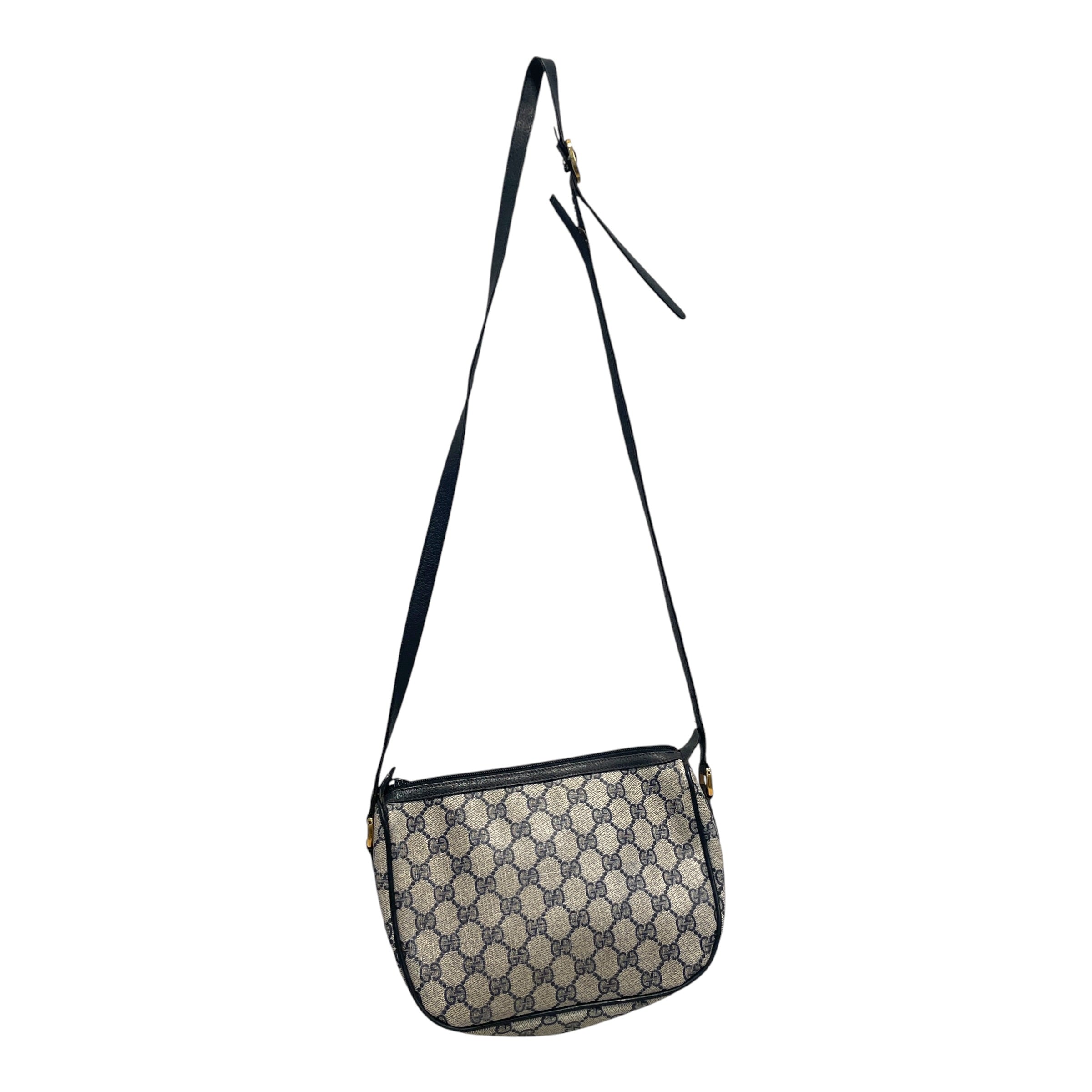 GUCCI/Cross Body Bag/Monogram/Leather/NVY/GG Supreme Monogram Zip Bag view 4
