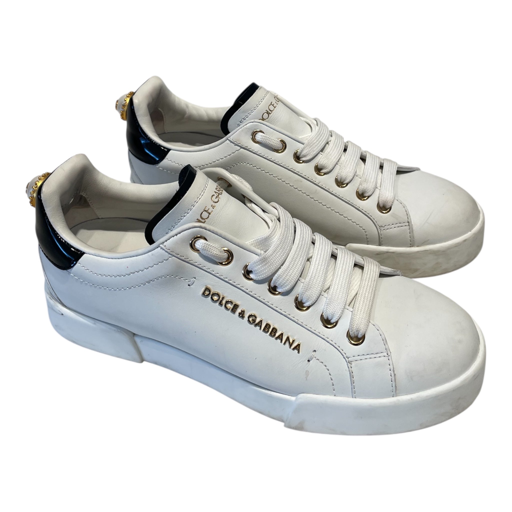 DOLCE&GABBANA/Low-Sneakers/US 7/WHT/LOW TOP WHITE SNKRS view 1