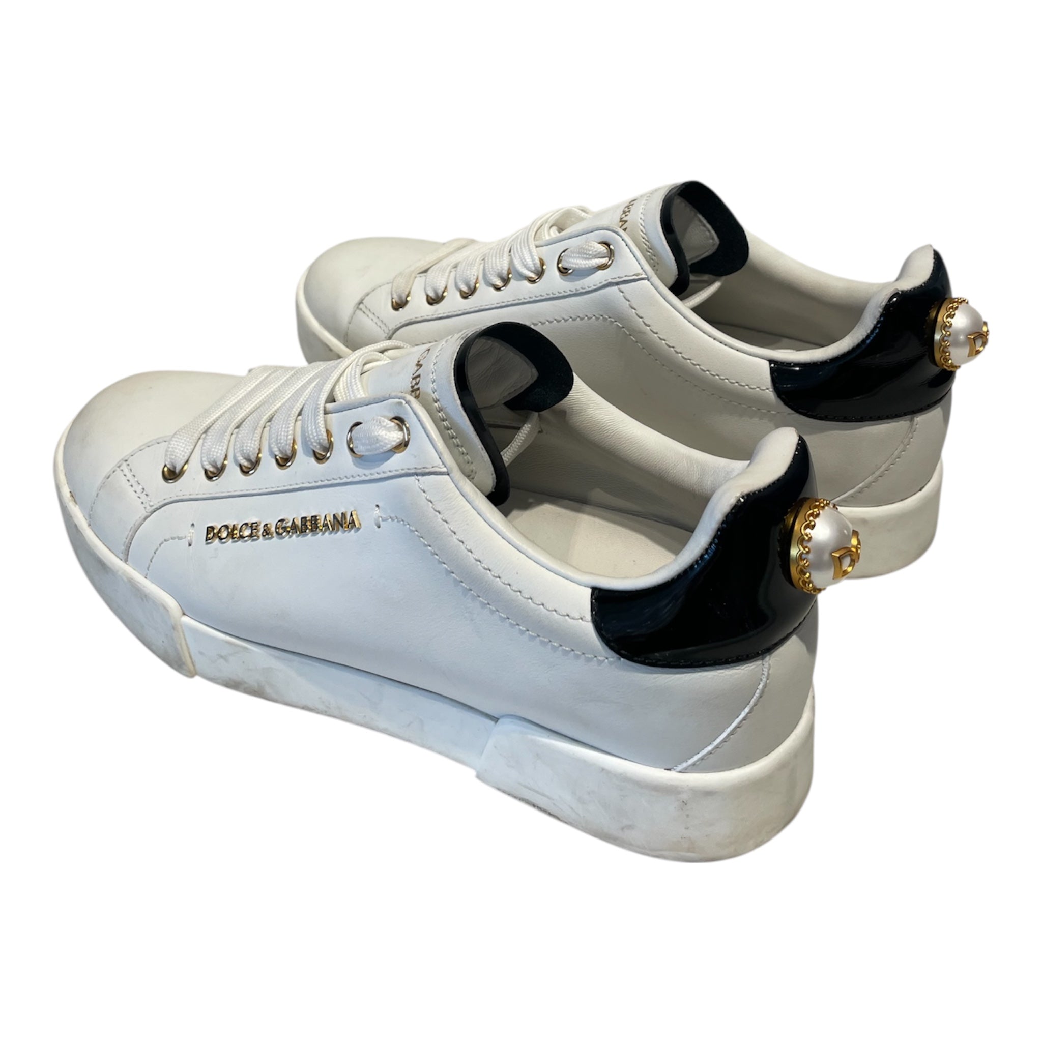 DOLCE&GABBANA/Low-Sneakers/US 7/WHT/LOW TOP WHITE SNKRS view 2