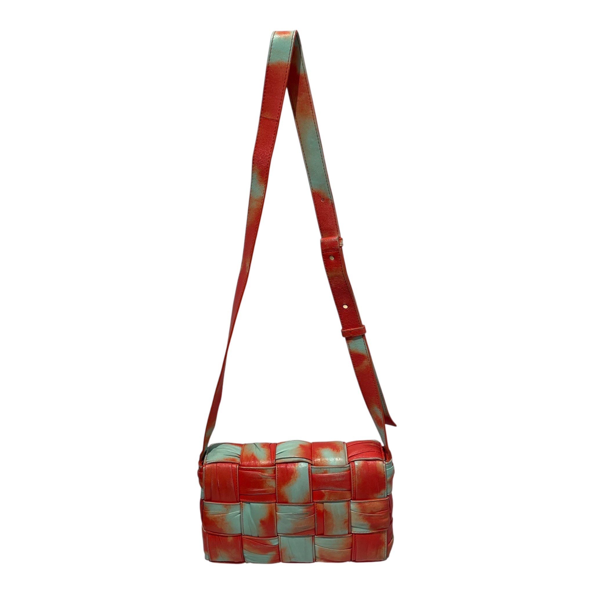 BOTTEGA VENETA/Cross Body Bag/All Over Print/Leather/MLT/TEAL & ORANGE view 2