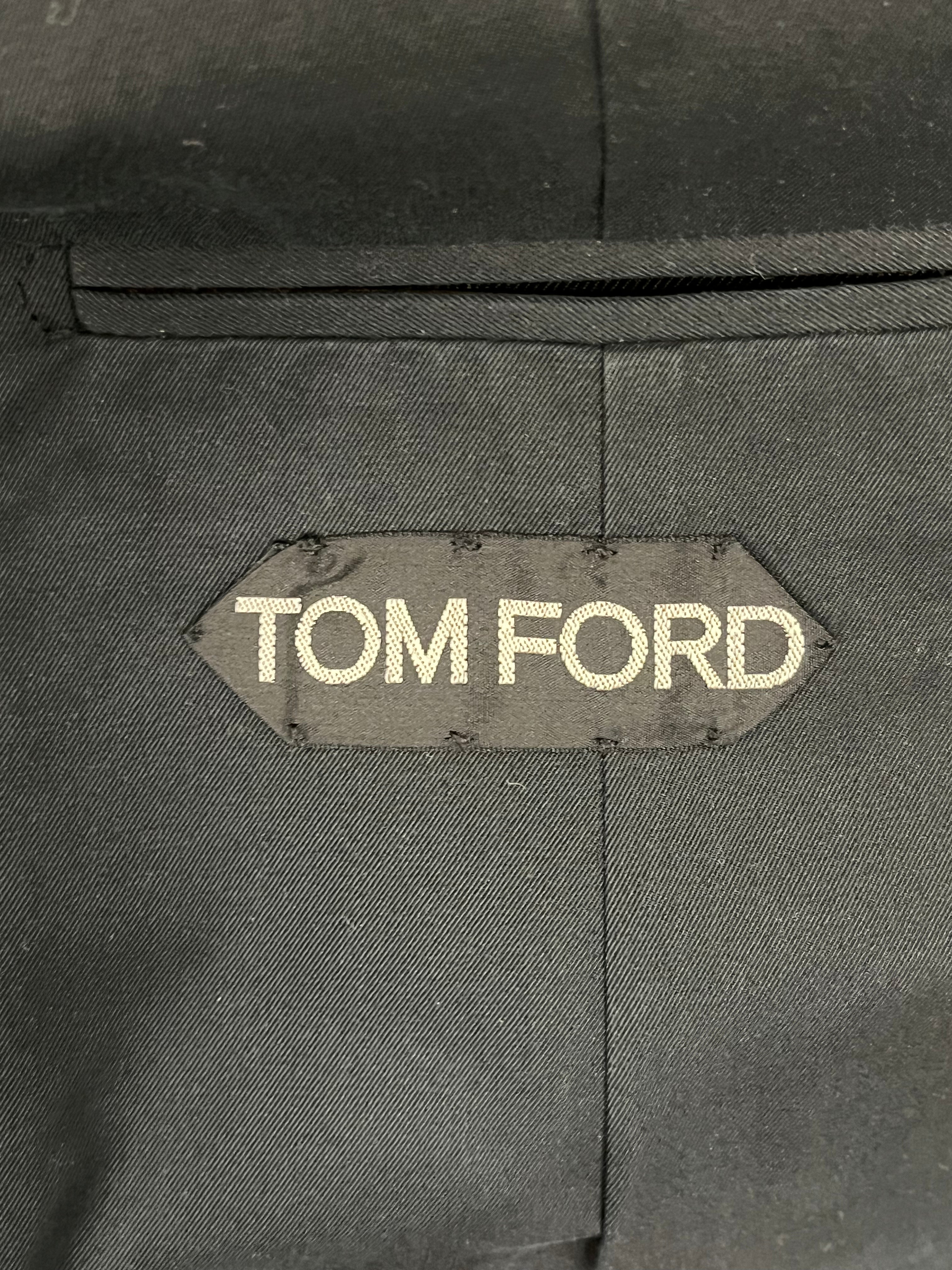 TOM FORD/Coat/48/Cotton/BLK/Single Breasted/RAGLAN SLEEVE &WESTERN POCKETS view 3