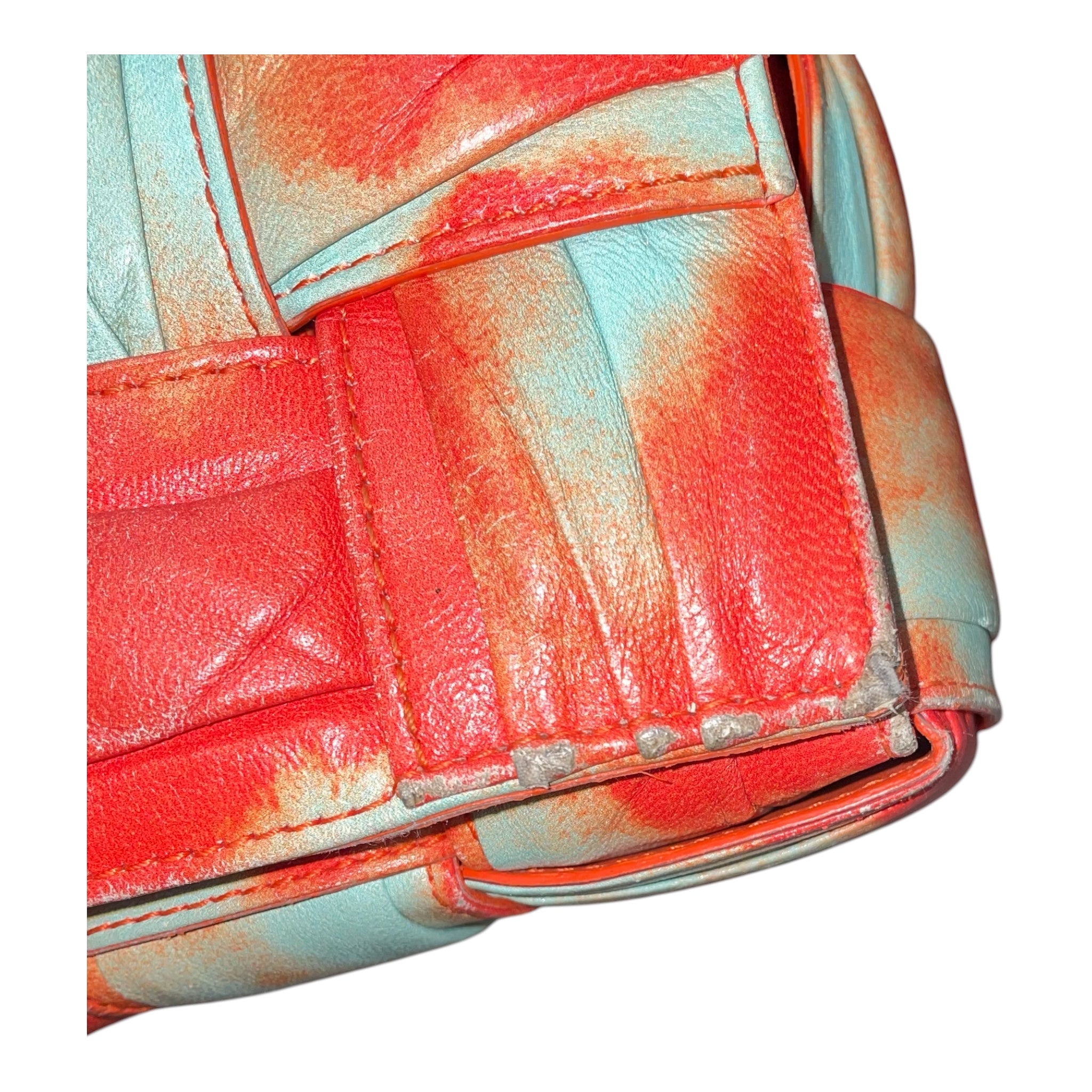 BOTTEGA VENETA/Cross Body Bag/All Over Print/Leather/MLT/TEAL & ORANGE view 6
