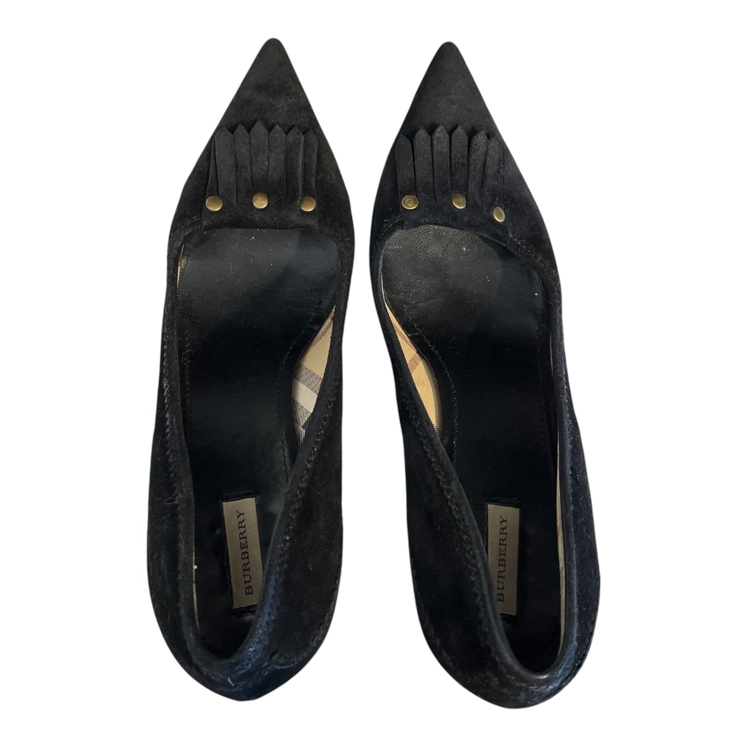 BURBERRY/Heels/EU 38/BLK/tassel heels view 4