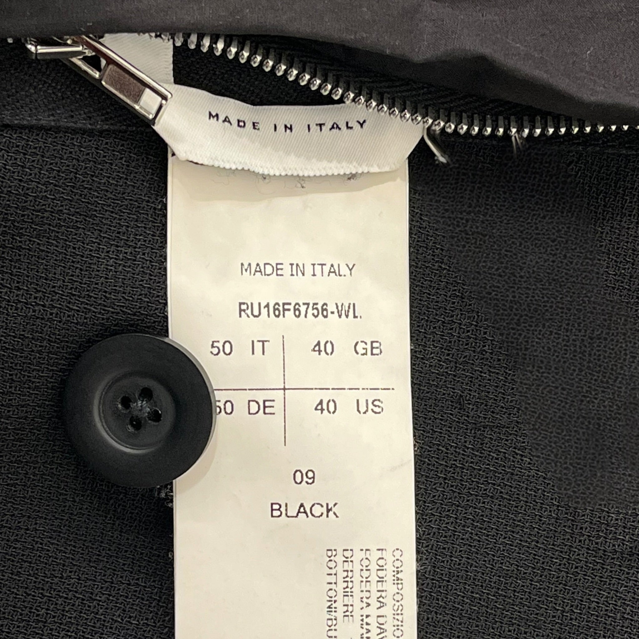 Rick Owens/Jacket/40/Wool/BLK/BLAZER BUTTONS RU16F6756-WL view 3