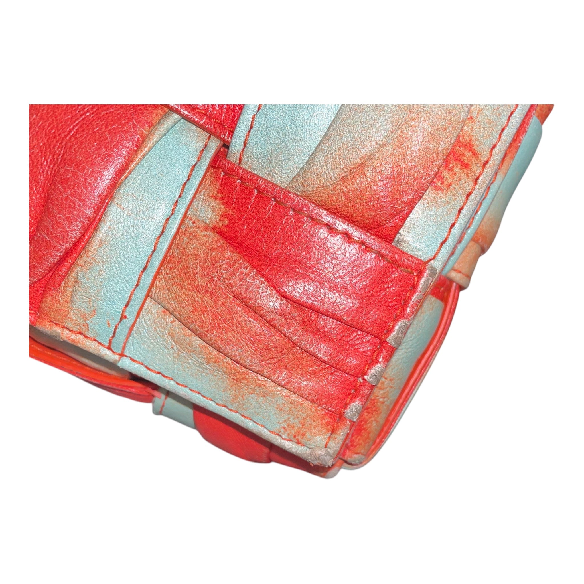 BOTTEGA VENETA/Cross Body Bag/All Over Print/Leather/MLT/TEAL & ORANGE view 7