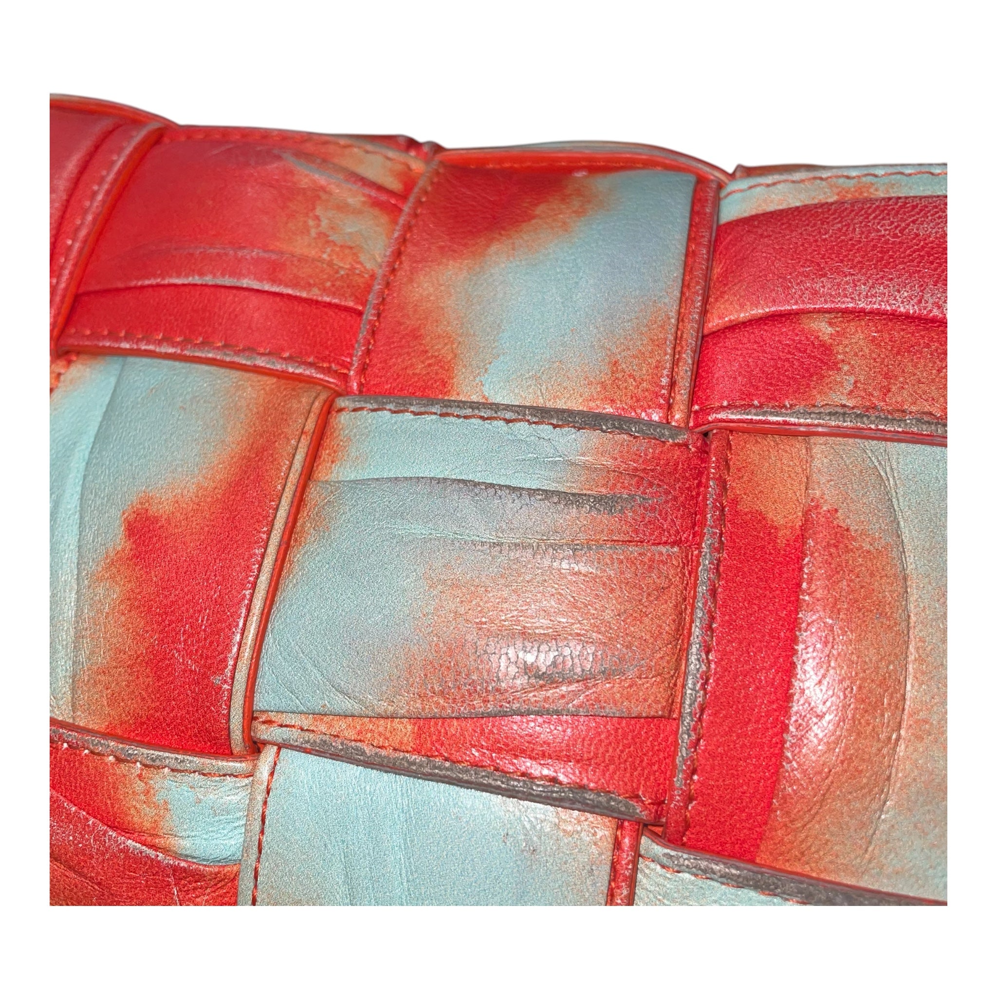 BOTTEGA VENETA/Cross Body Bag/All Over Print/Leather/MLT/TEAL & ORANGE view 8