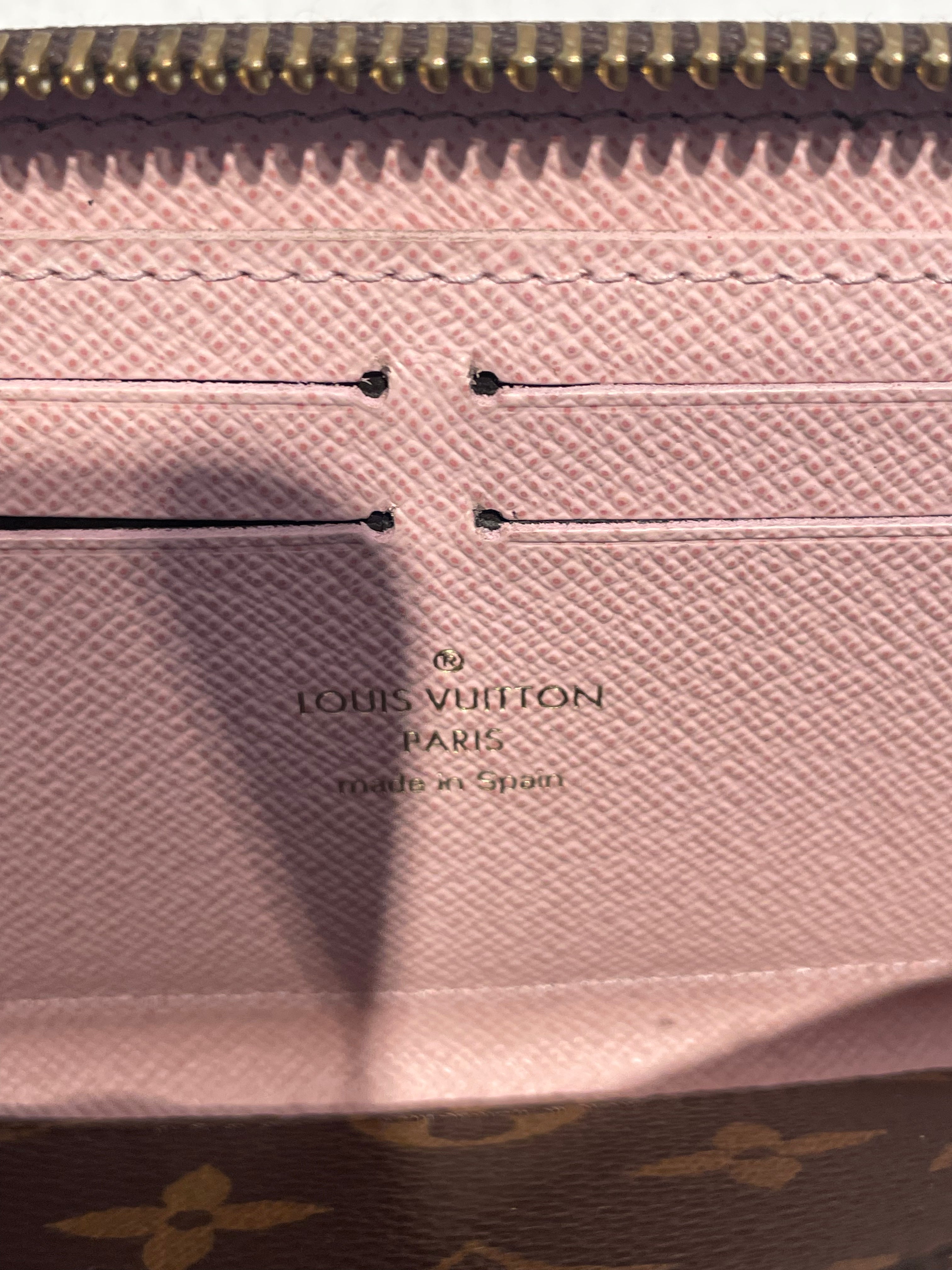 LOUIS VUITTON/Wallet/Monogram/Leather/BRW/Monogram Zip Wallet Pink Int view 5