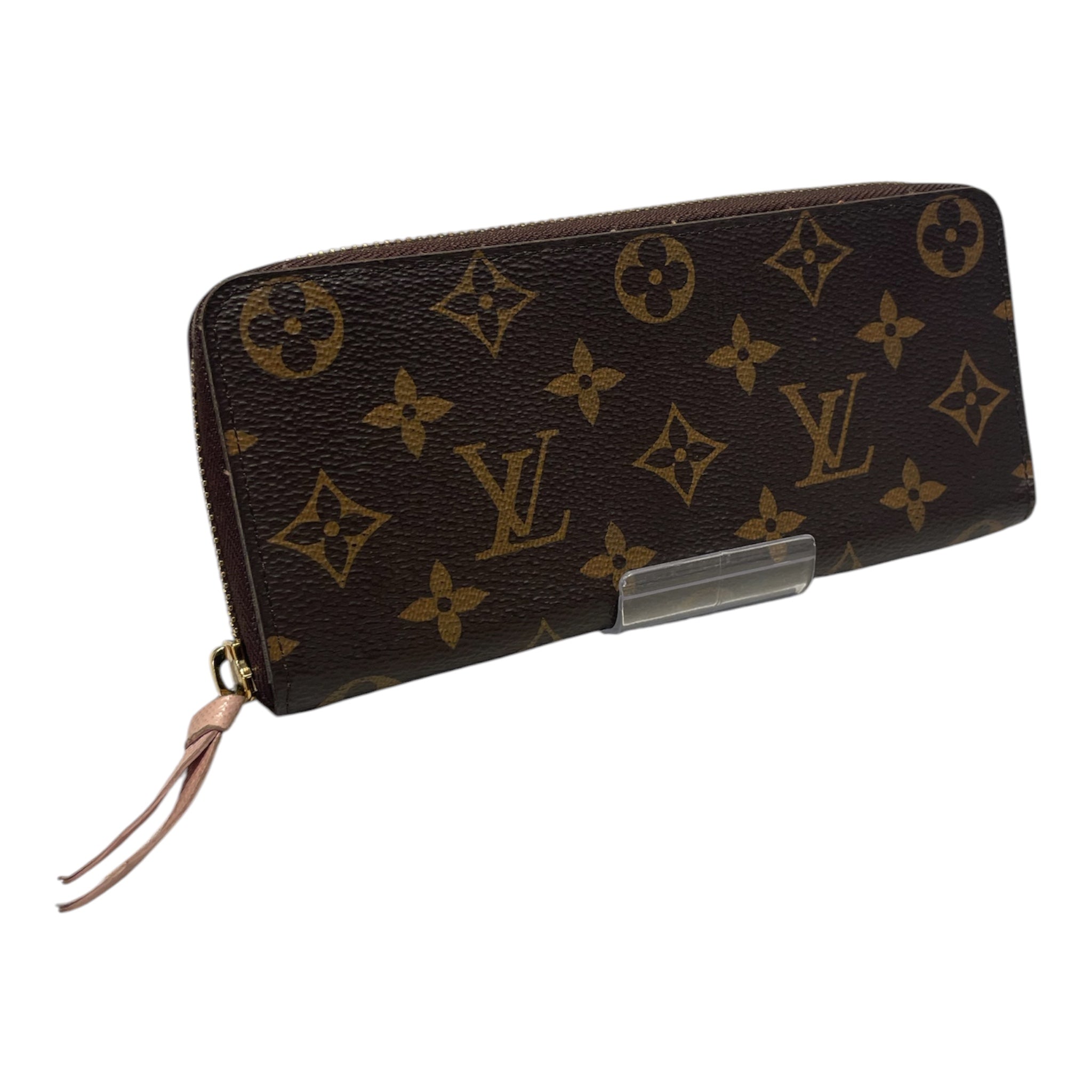 LOUIS VUITTON/Wallet/Monogram/Leather/BRW/Monogram Zip Wallet Pink Int view 1