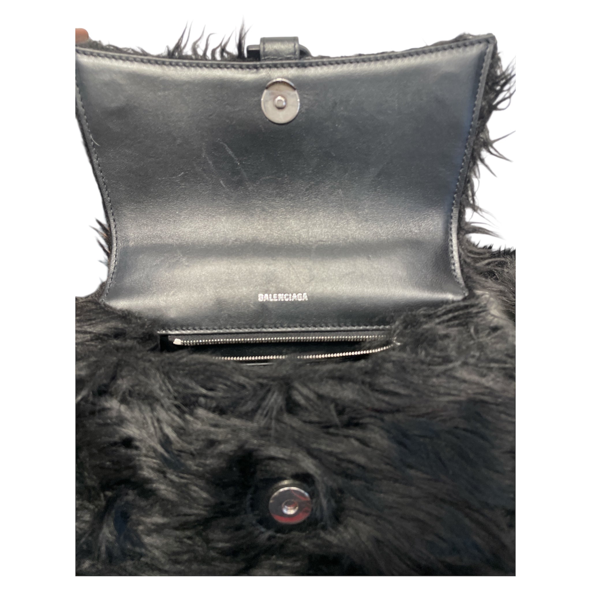 BALENCIAGA/Bag/BLK/FUR BAG view 7