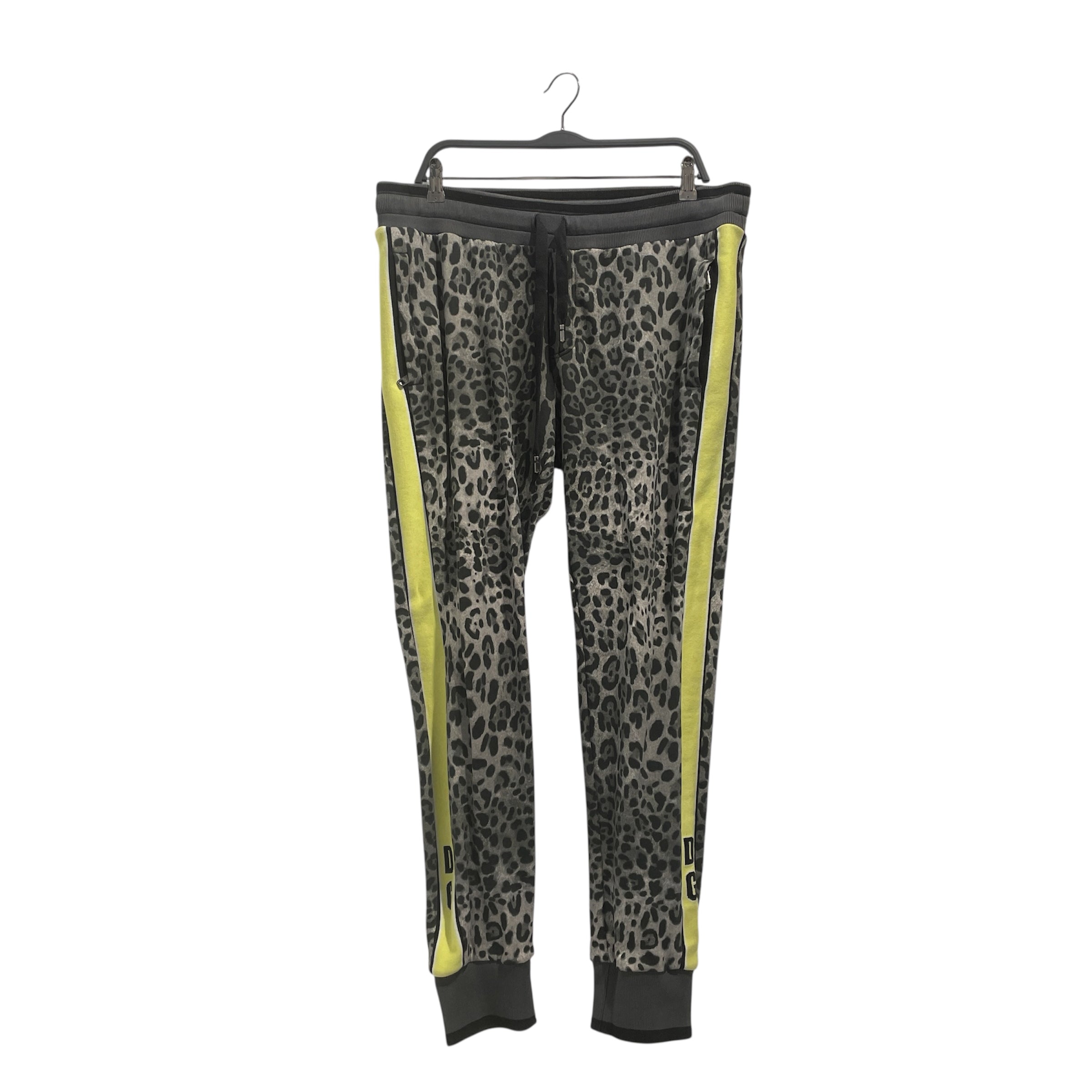 DOLCE&GABBANA/Pants/54/Cotton/GRY/Leopard/green stripe view 1
