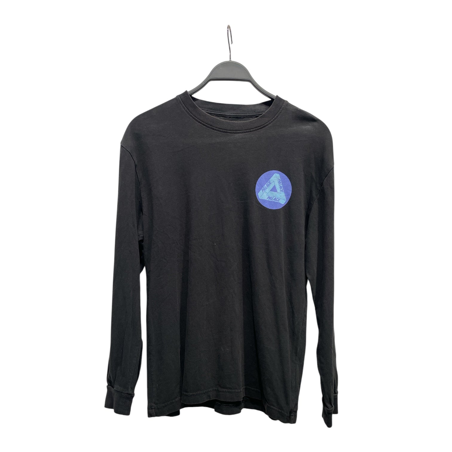 PALACE/LS T-Shirt/M/Cotton/BLK/blue/purple logo view 1