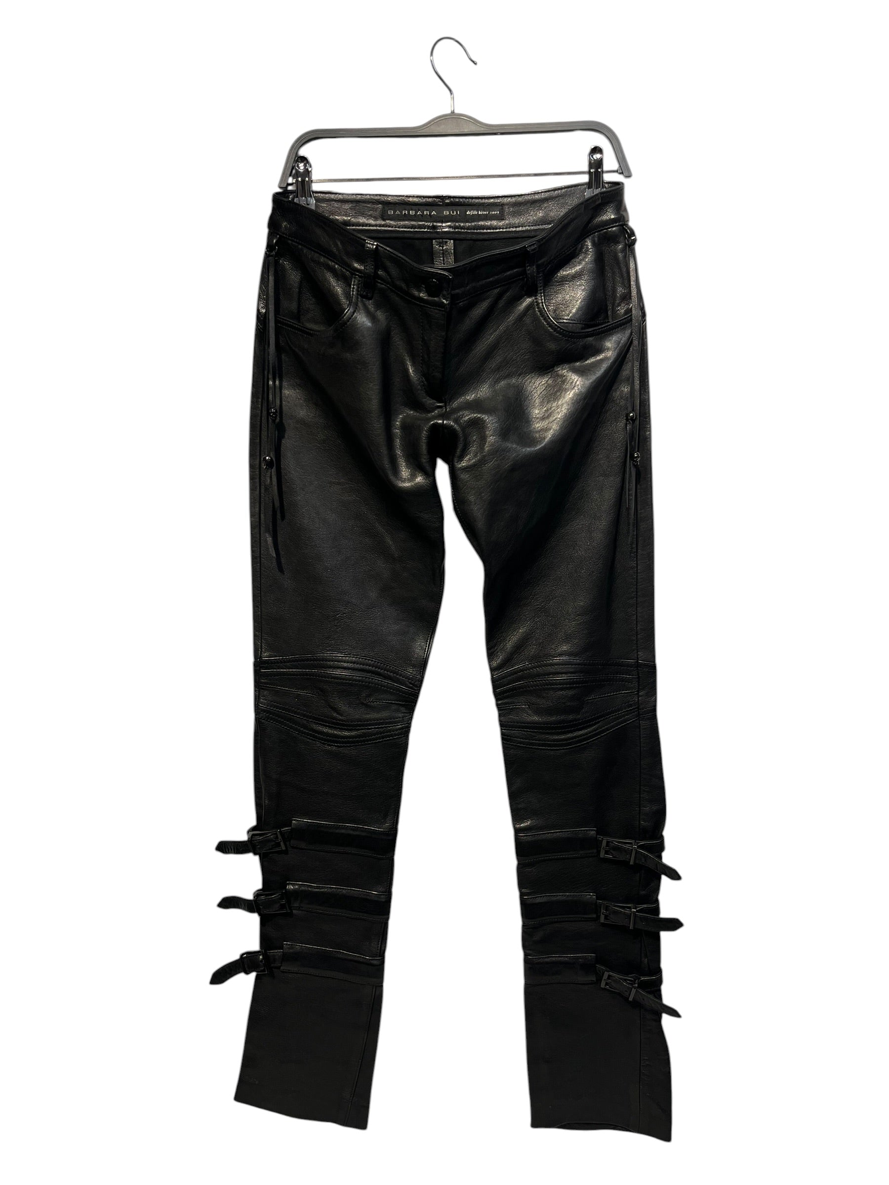 BARBARA BUI/Straight Pants/29/Leather/BLK/ view 1