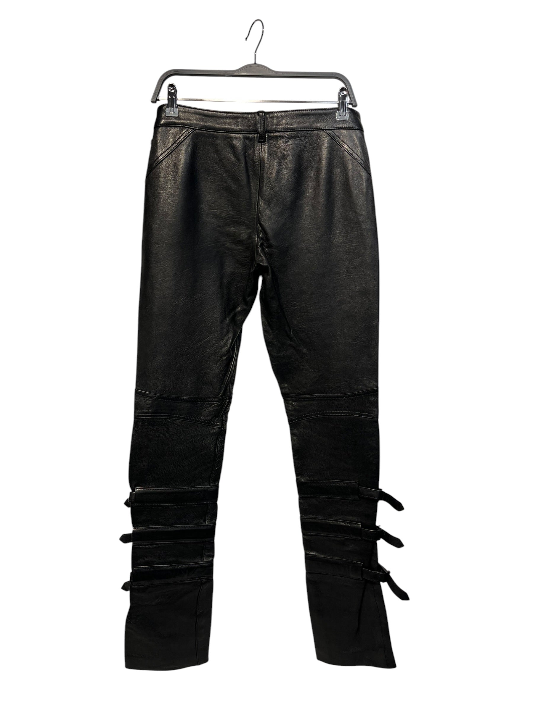 BARBARA BUI/Straight Pants/29/Leather/BLK/ view 2