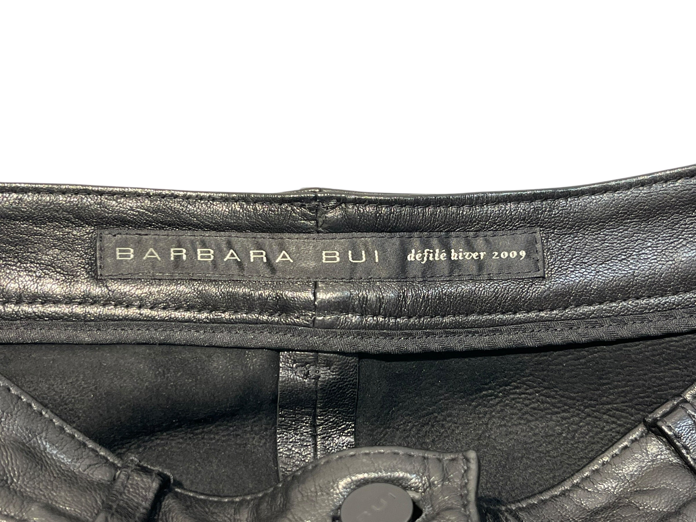 BARBARA BUI/Straight Pants/29/Leather/BLK/ view 3
