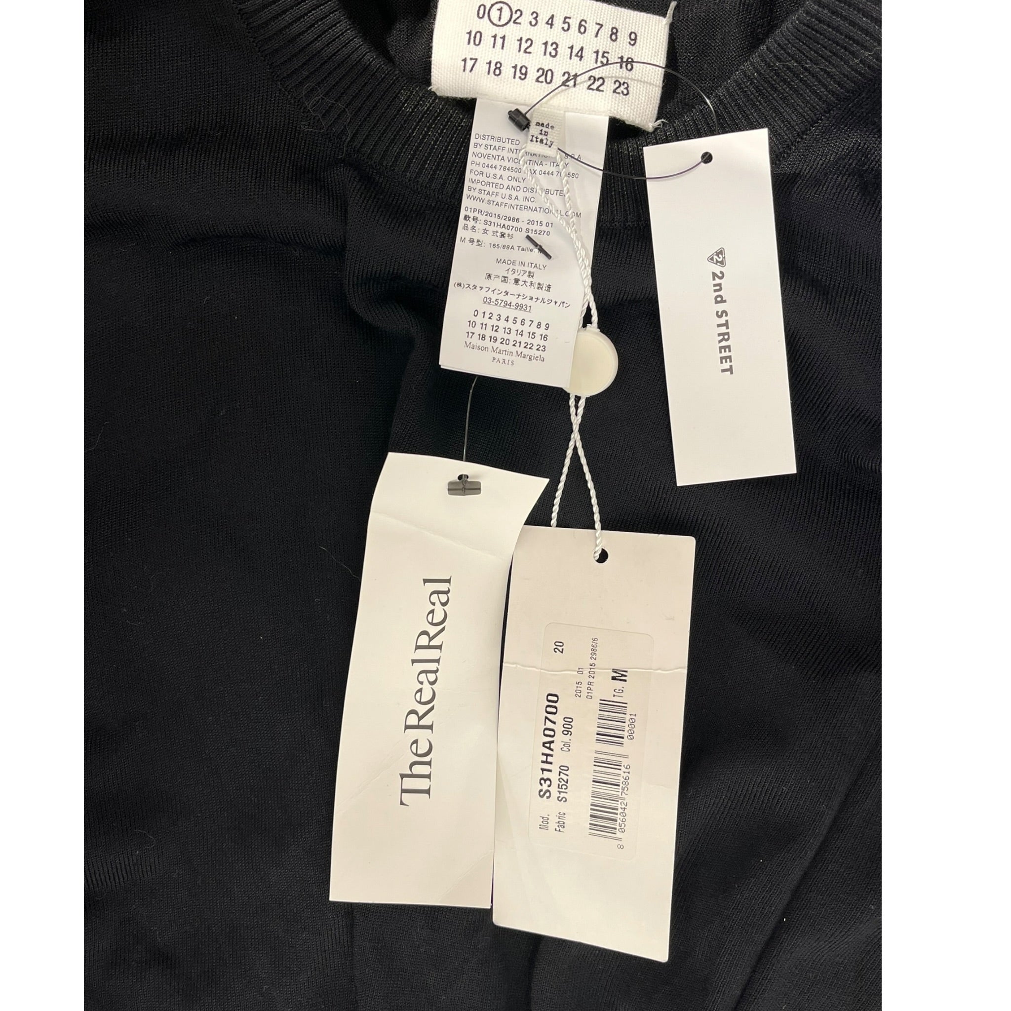 Maison Margiela/Cut & Sew/M/Cotton/BLK/CAMI TEE HYBRID BNWT view 3
