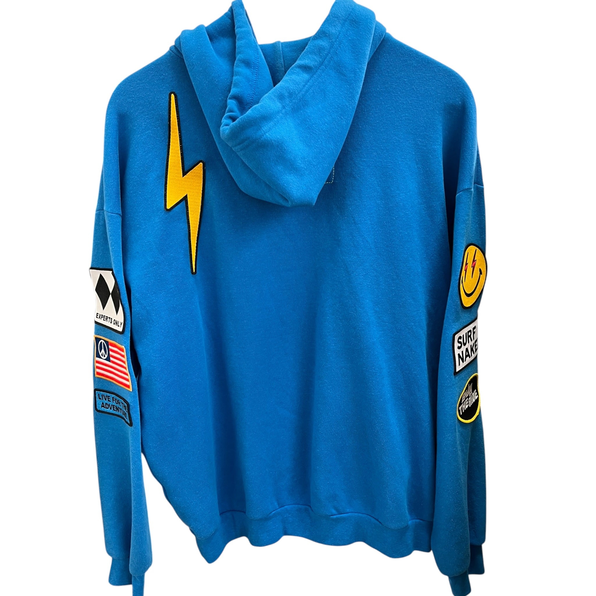 Aviator NATION/Hoodie/M/Cotton/BLU/PATCH FLOODED HOODIE view 2