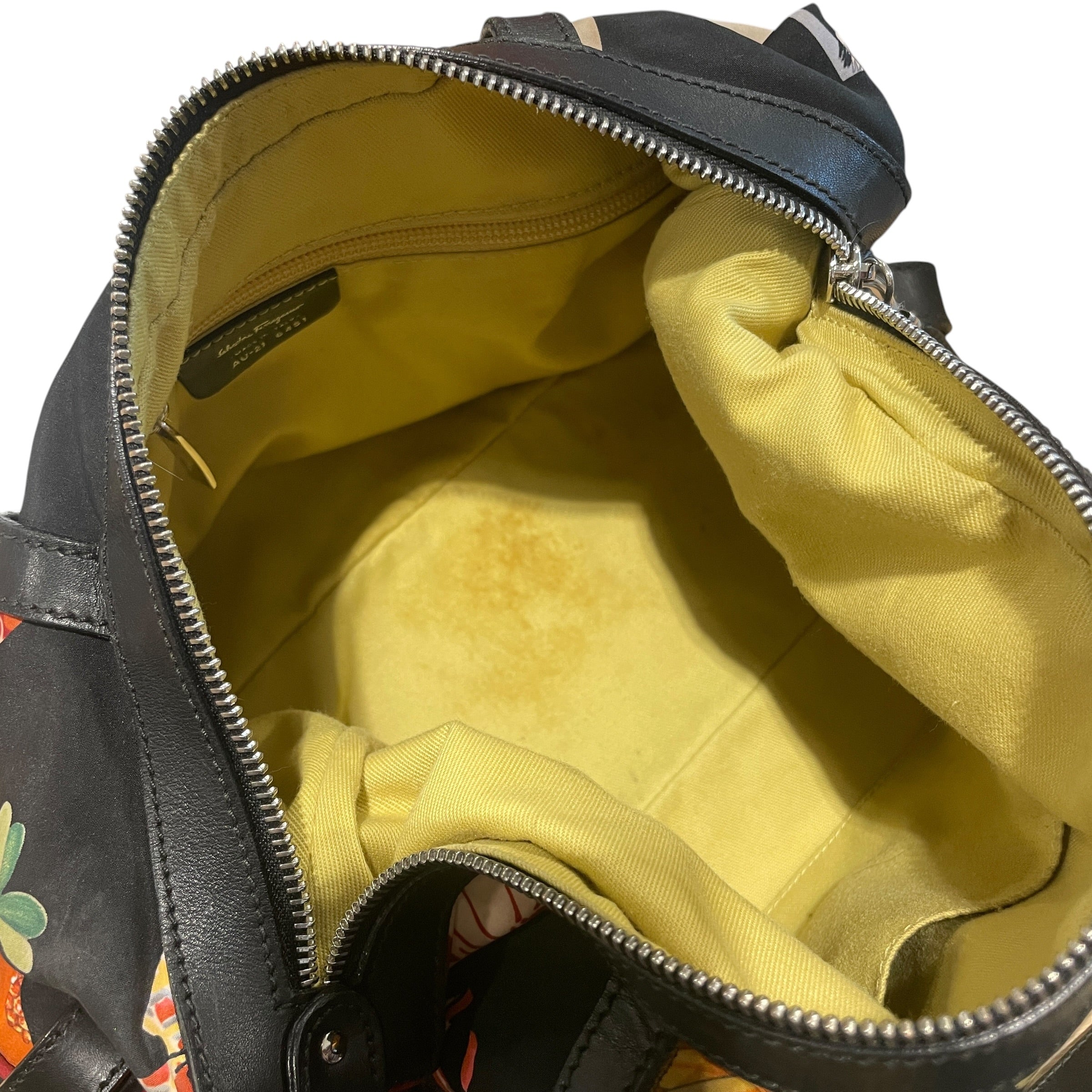 Salvatore Ferragamo/Bag/All Over Print/Nylon/BLK/Fiera Animal