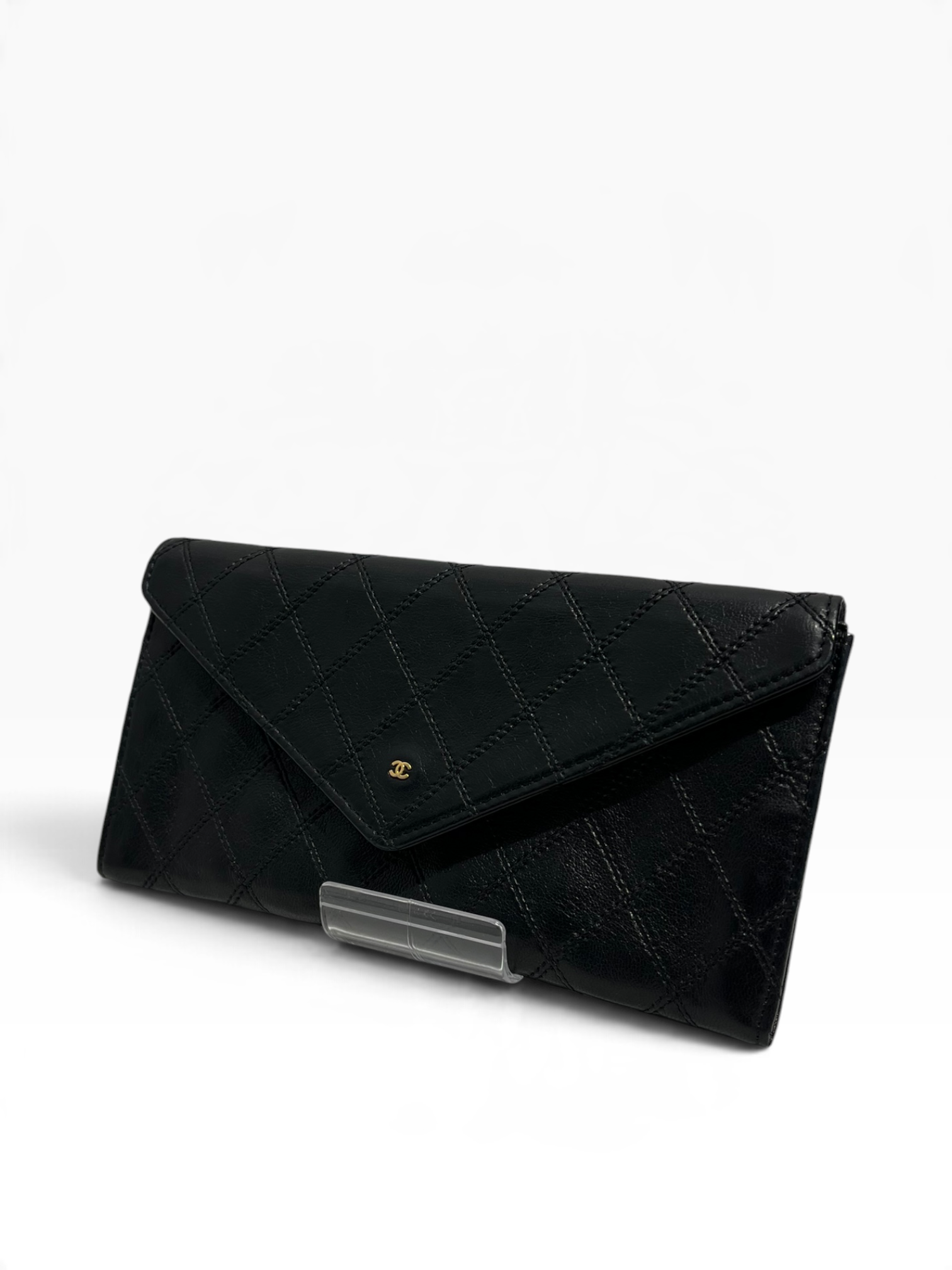 CHANEL/Long Wallet/Leather/BLK/L's/ view 1