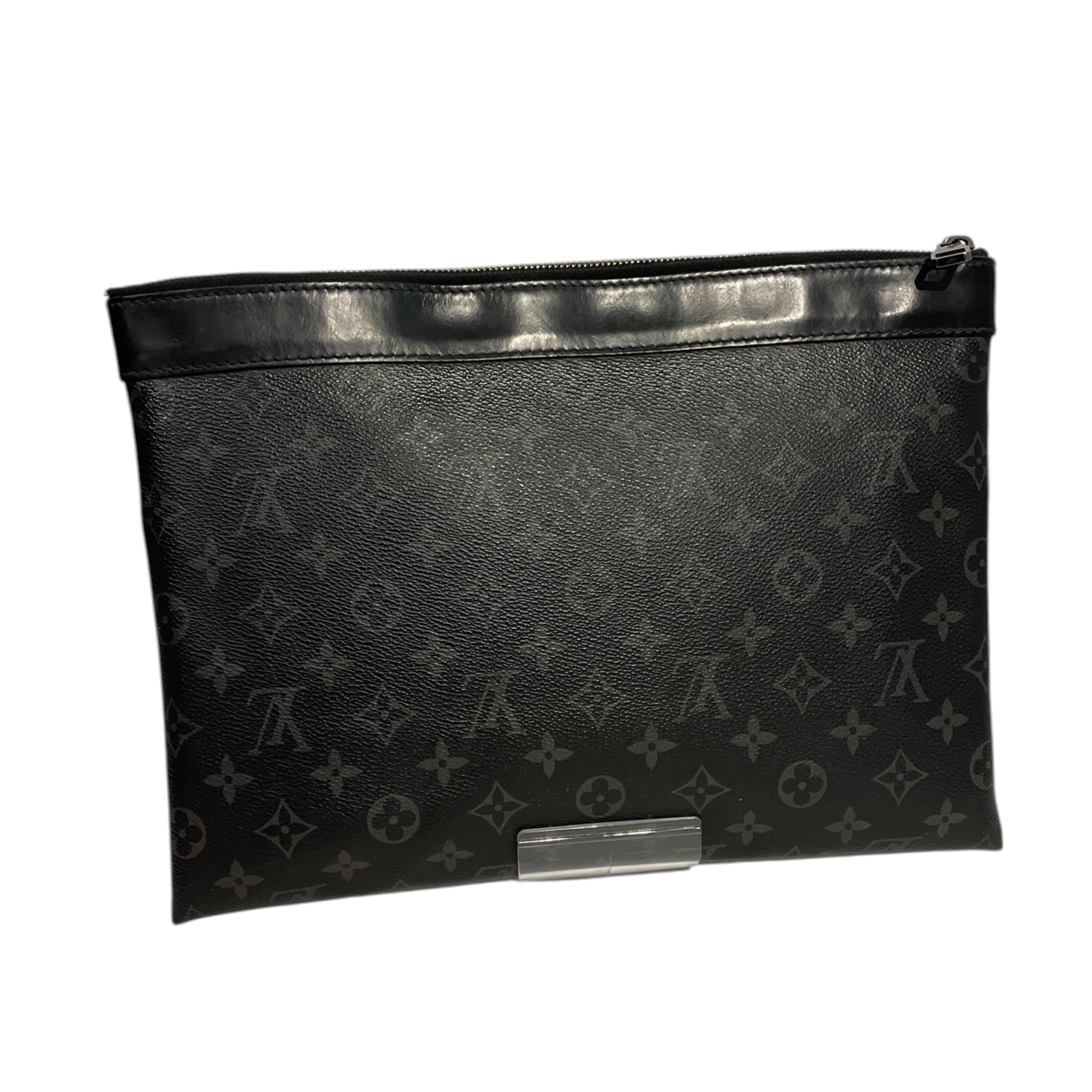LOUIS VUITTON/Clutch Bag/Monogram/Leather/BLK/792CHRH view 2