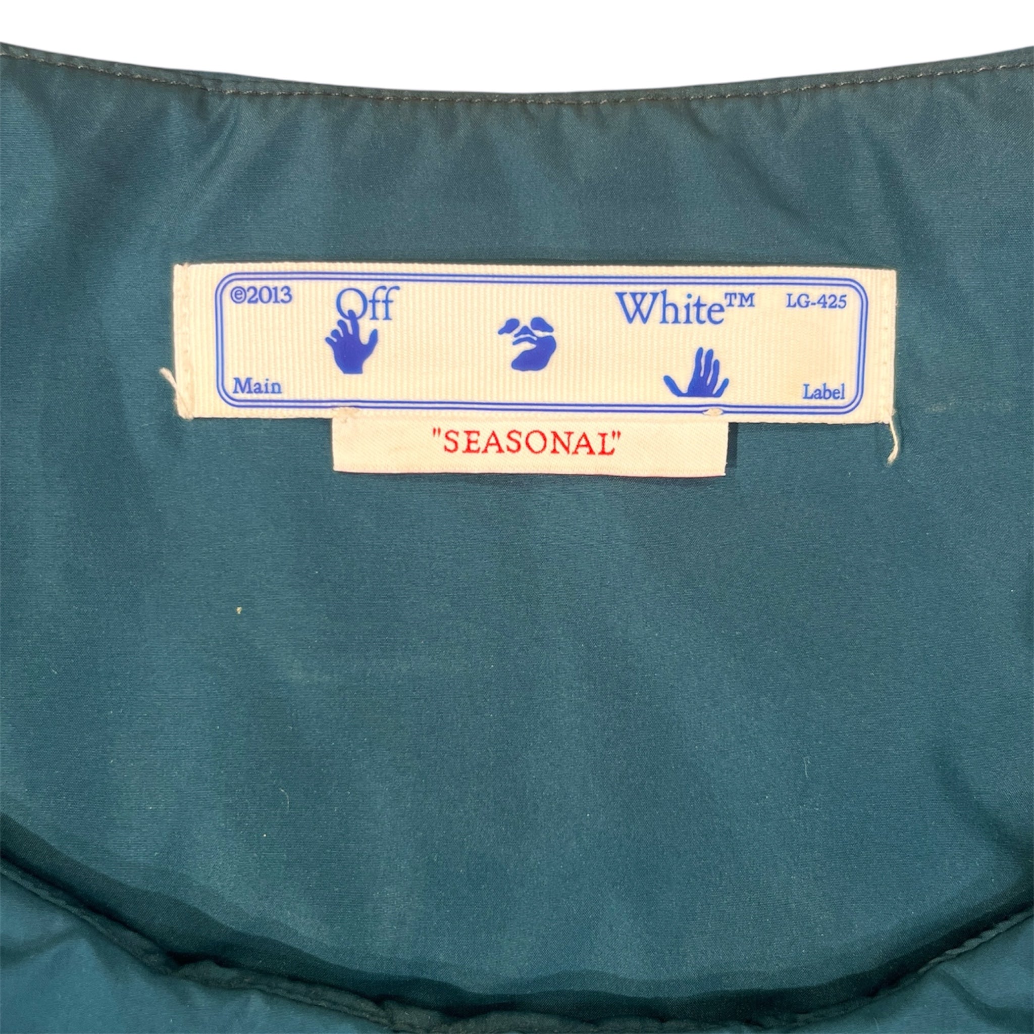 OFF-WHITE/Puffer Vest/L/Polyester/BLU/PATCH PEACH STRAP INSULATED view 3