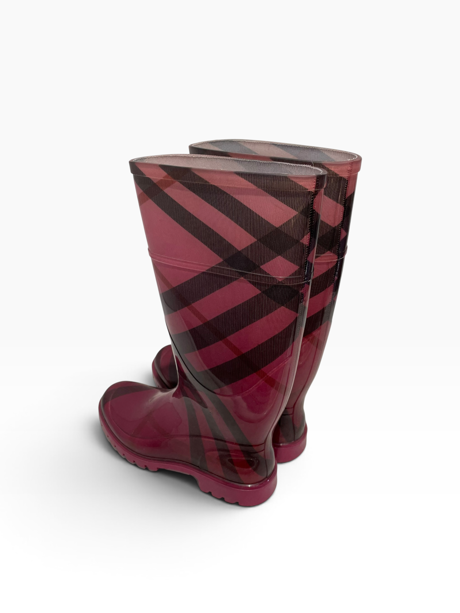BURBERRY/Rain Boots/EU 36/Tartan/PNK/Check Rain Boots view 2