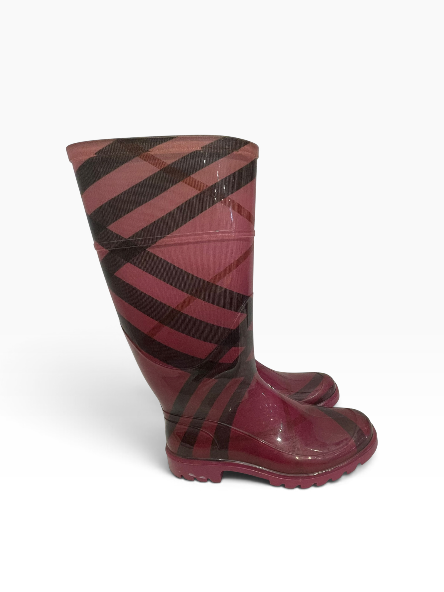 BURBERRY/Rain Boots/EU 36/Tartan/PNK/Check Rain Boots view 3