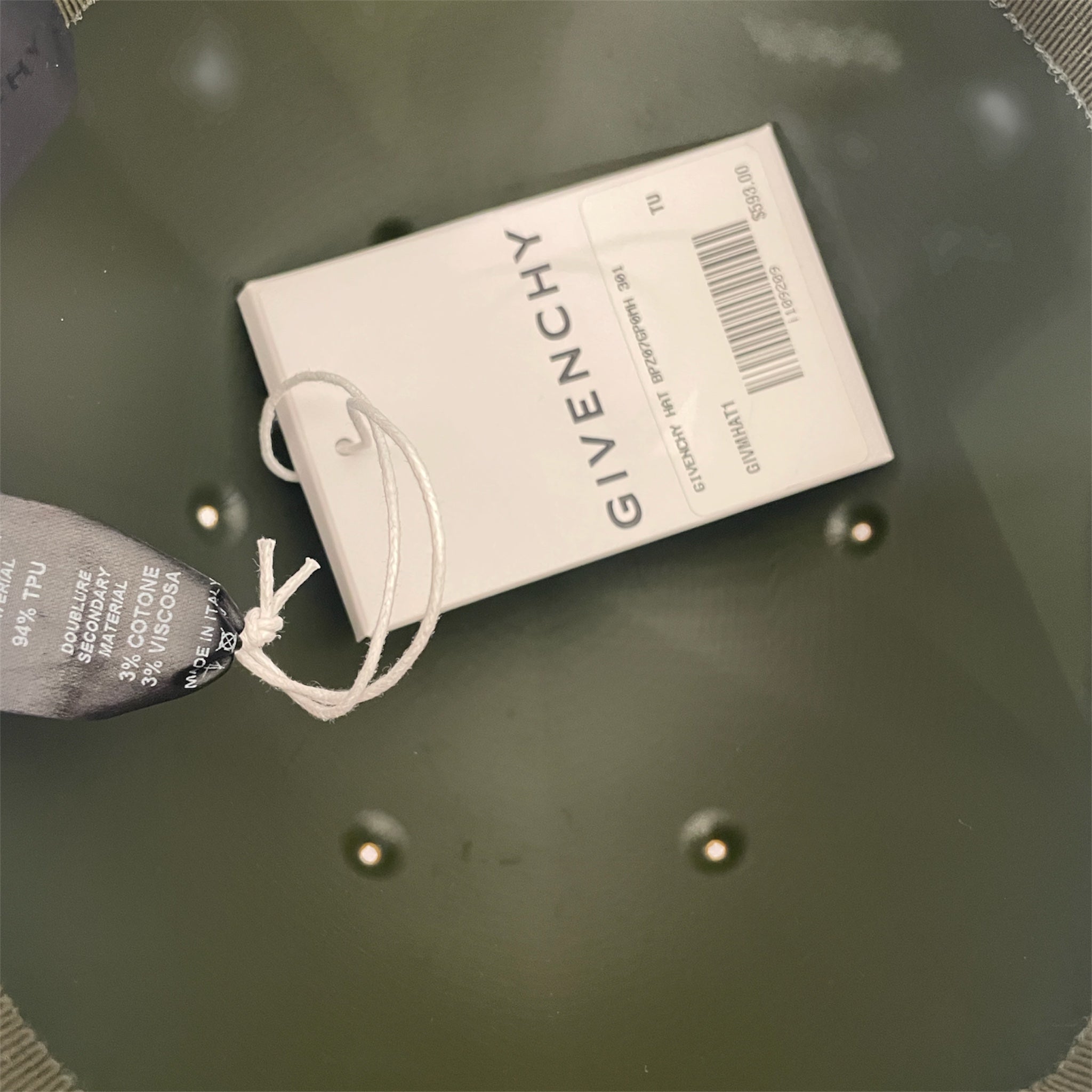 GIVENCHY/Cap/GRN/GREEN RUBBER CAP view 6